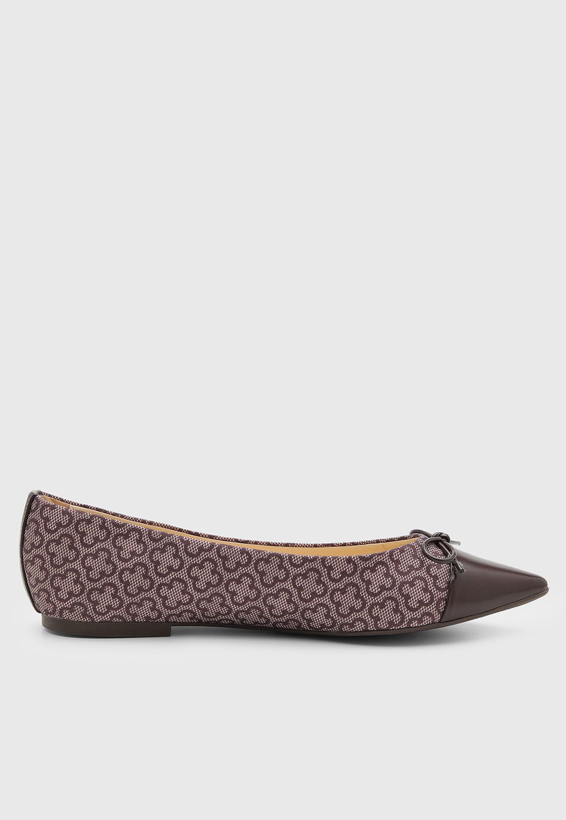Vista 3 Sapatilha Feminino Capodarte Monograma Laço bordô Capodarte bordô