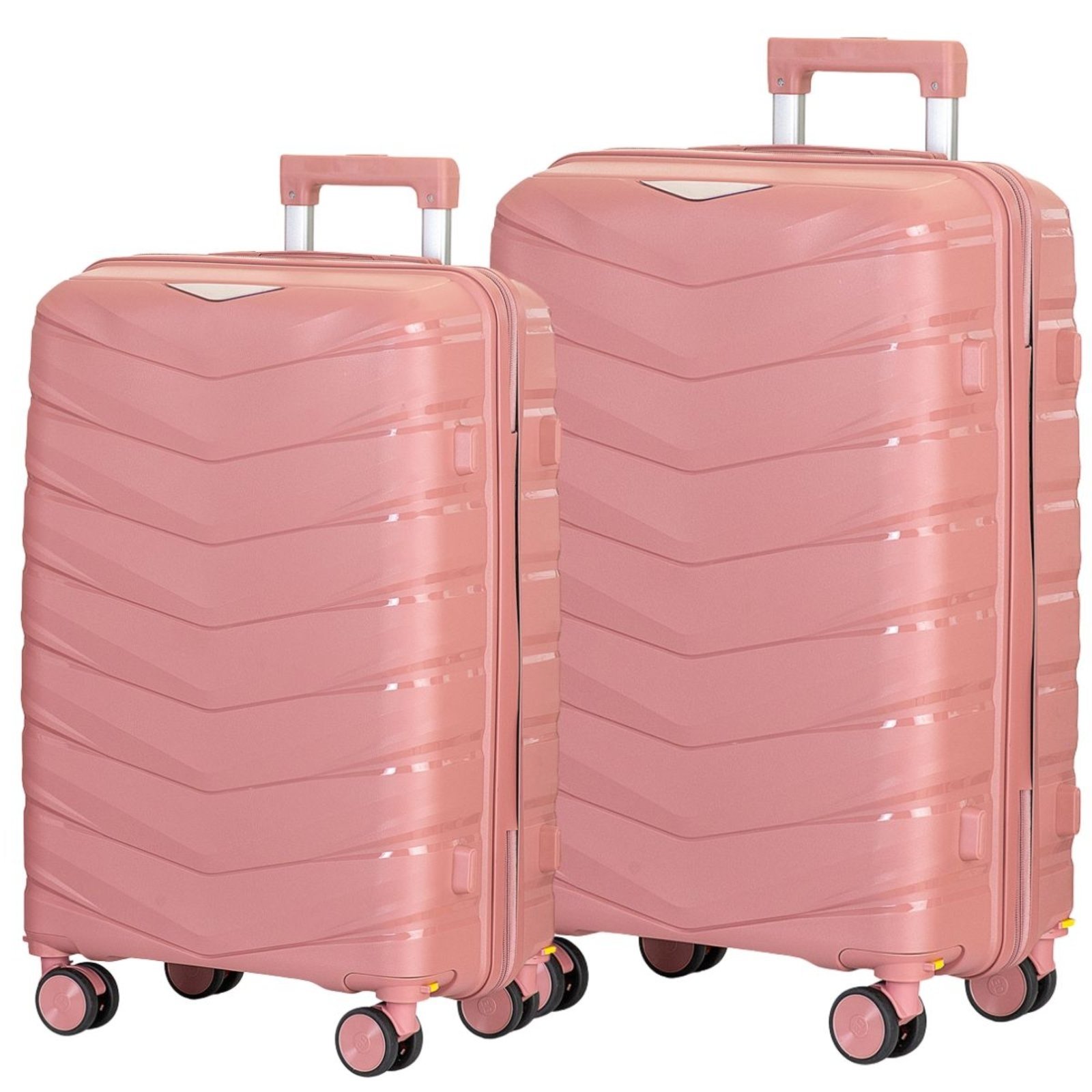 Kit Mala De Viagem 10 Kg Bordo De Mao + Mala 23 Kg Grande Rosa
