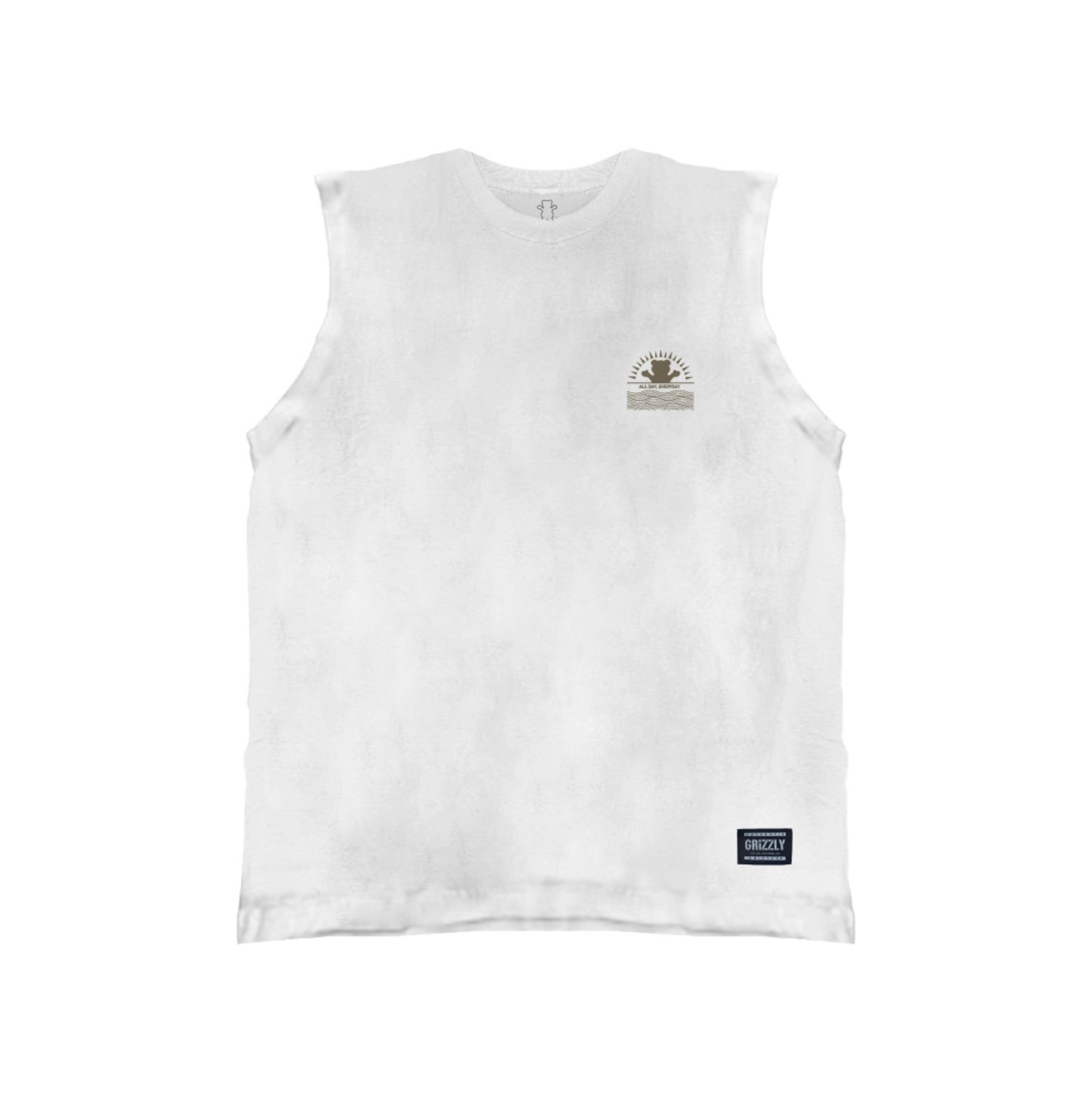Camiseta Grizzly Tallest Pine Sleeve Less - WHITE
