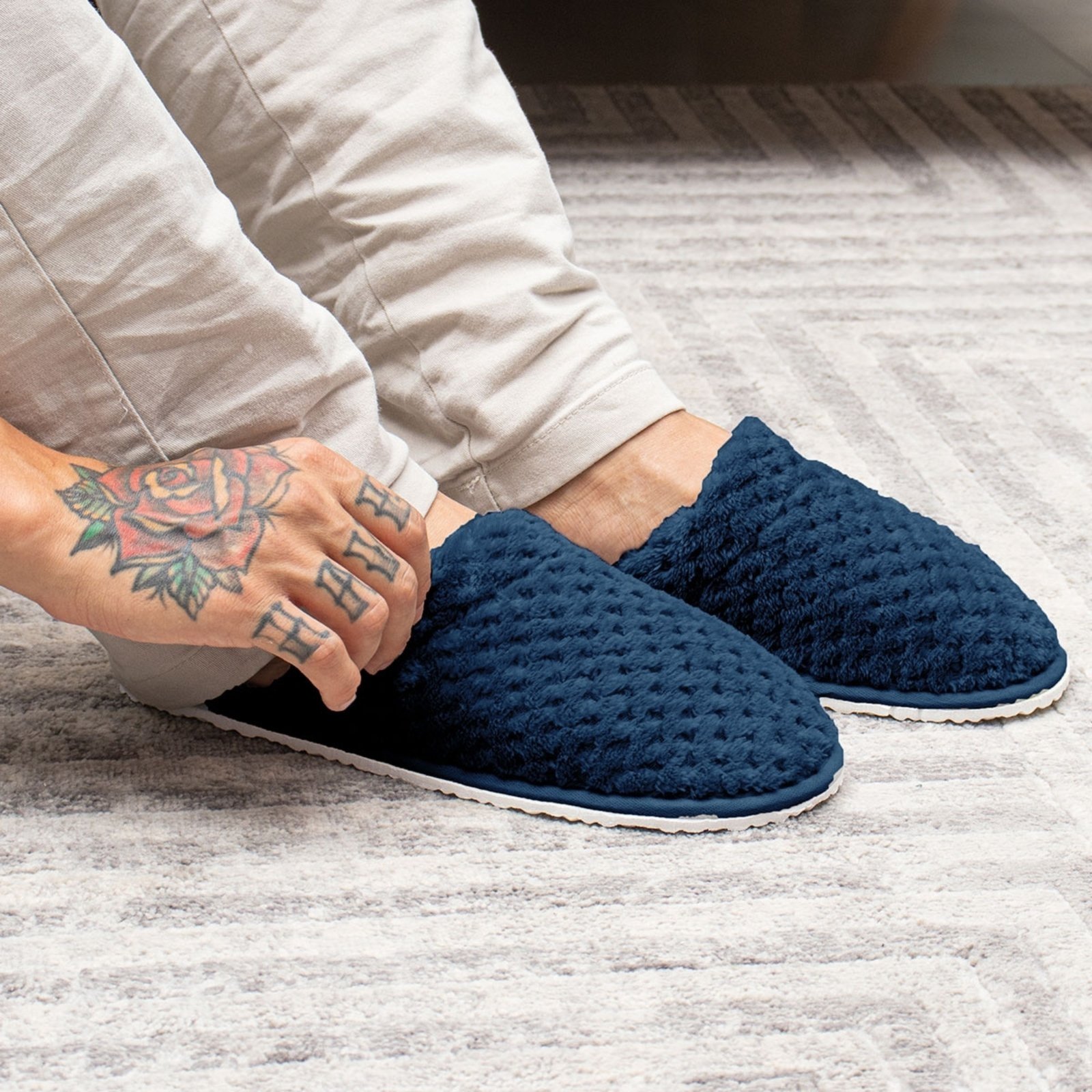 Vista 3 Infantil - Pantufa Chinelo Microfibra Appel Pollo Classico azul Appel azul