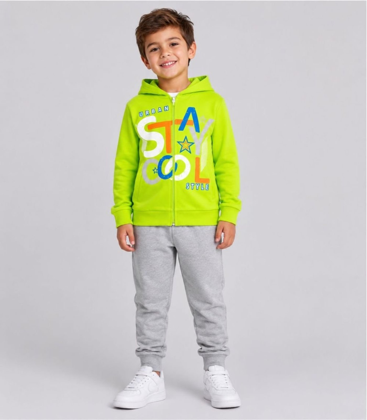Infantil - Conjunto Moletom Menino Jaqueta E Calça Kappes Verde