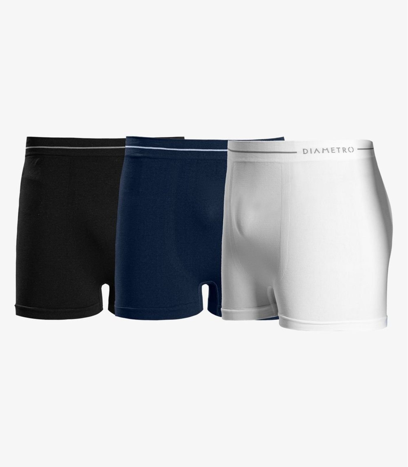 Kit 3 Cuecas Boxer Lisa De Poliamida Diametro Unica