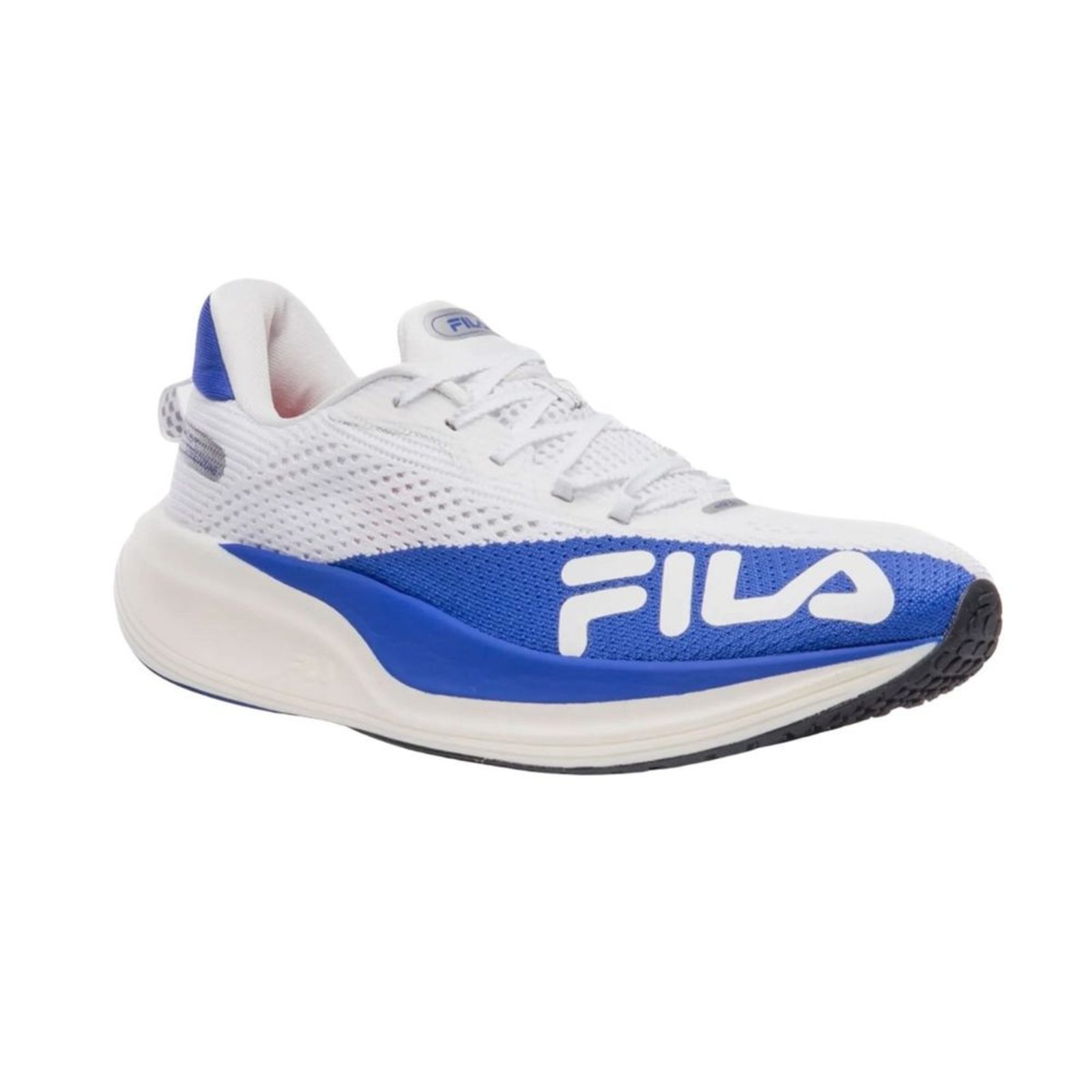 Vista 3 Tênis Running Masculino Fila Racer Speedzone Branco E Azul branco azul Fila branco azul