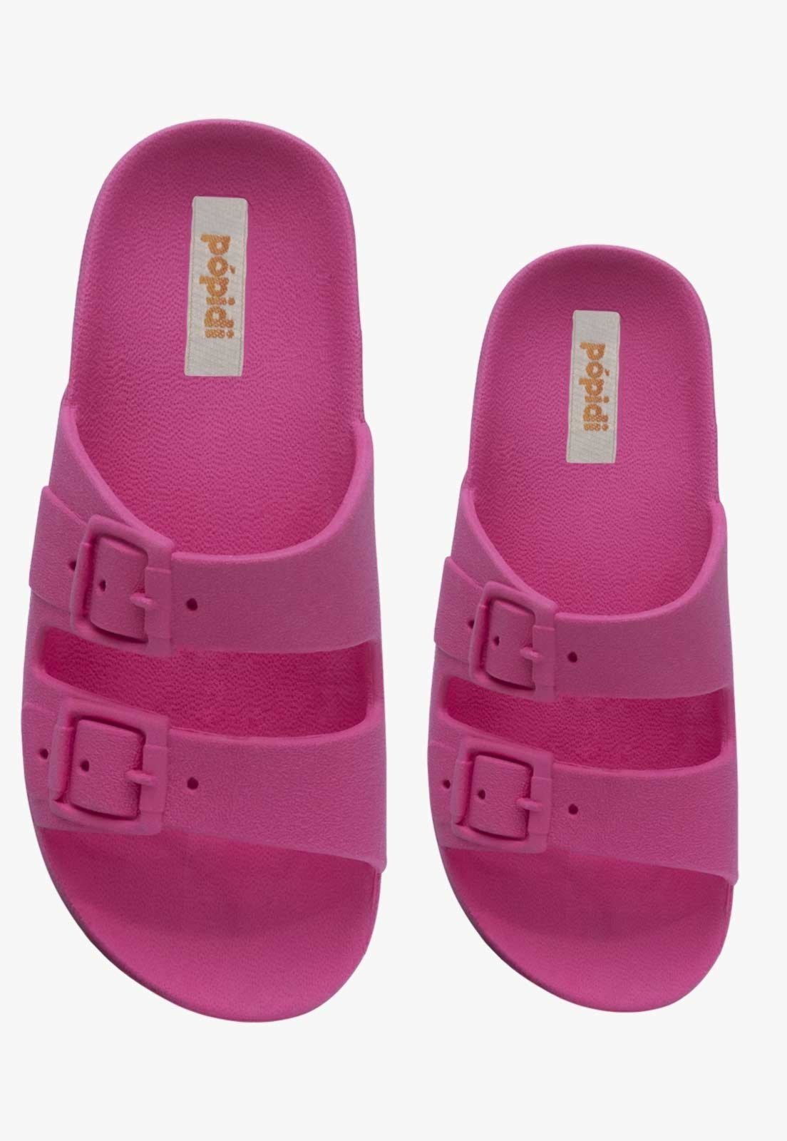 Vista 3 Infantil - Tal Mae Tal Filha Chinelo Papete Pópidi Slide pink Pópidí pink
