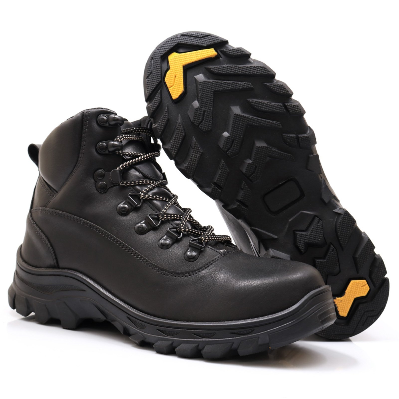 Vista 3 Botina Masculina Coturno Lavini de Segurança Lançamento Lavini Shoes preto Lavini Shoes preto