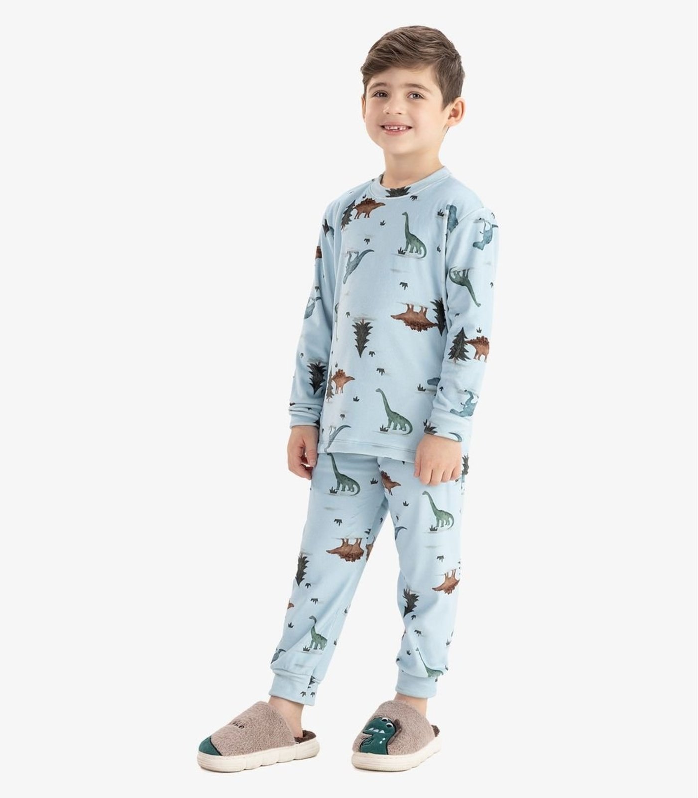 Pijama em Pelo Fleece Rovi Azul