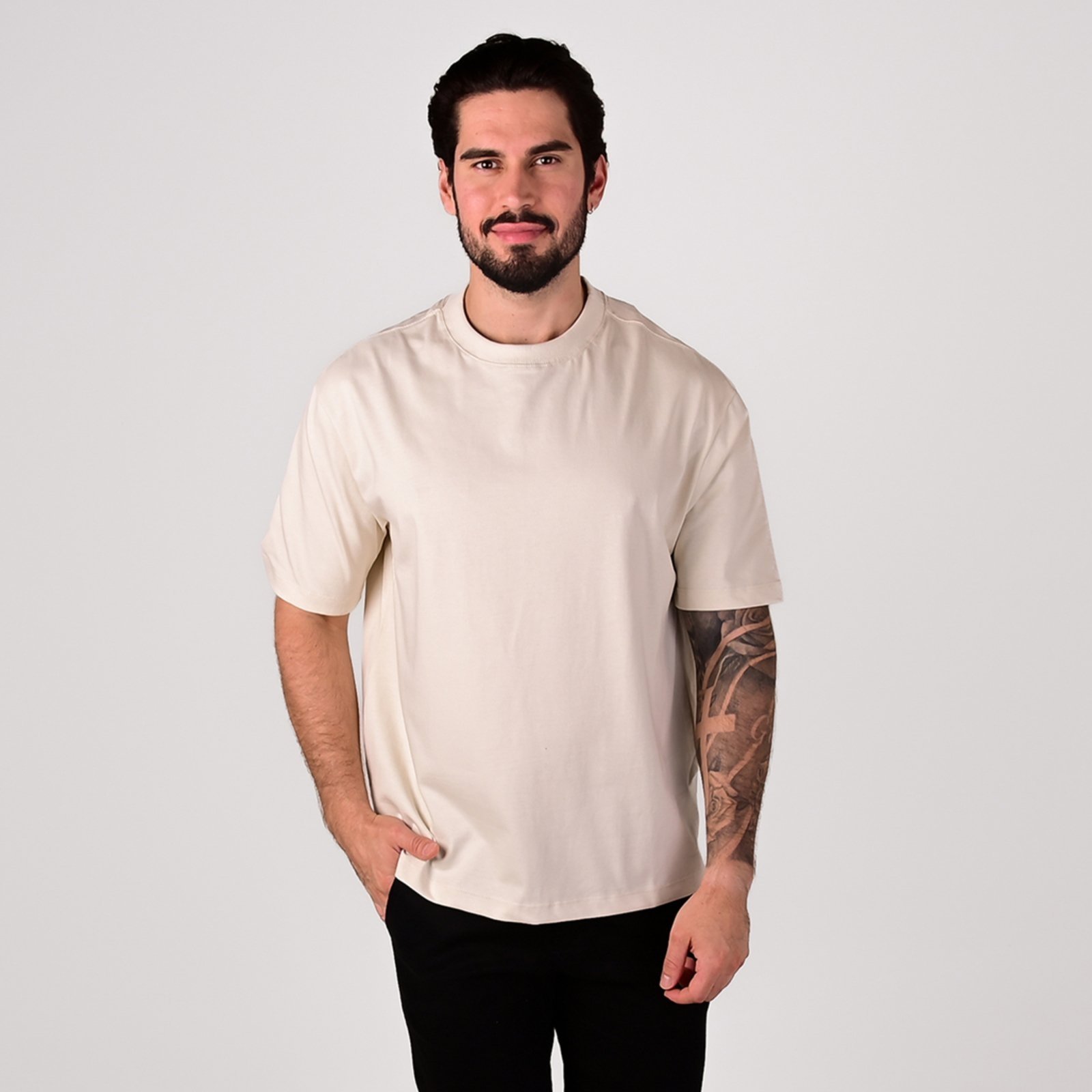 Camiseta Versatiold Oversized Areia
