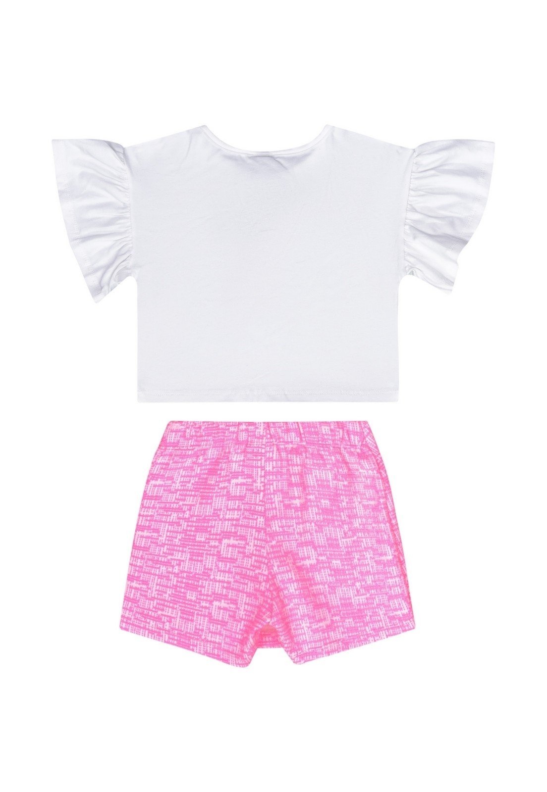 Vista 3 Infantil - Conjunto Blusa e Short-Saia para Menina Guloseima branco GULOSEIMA branco