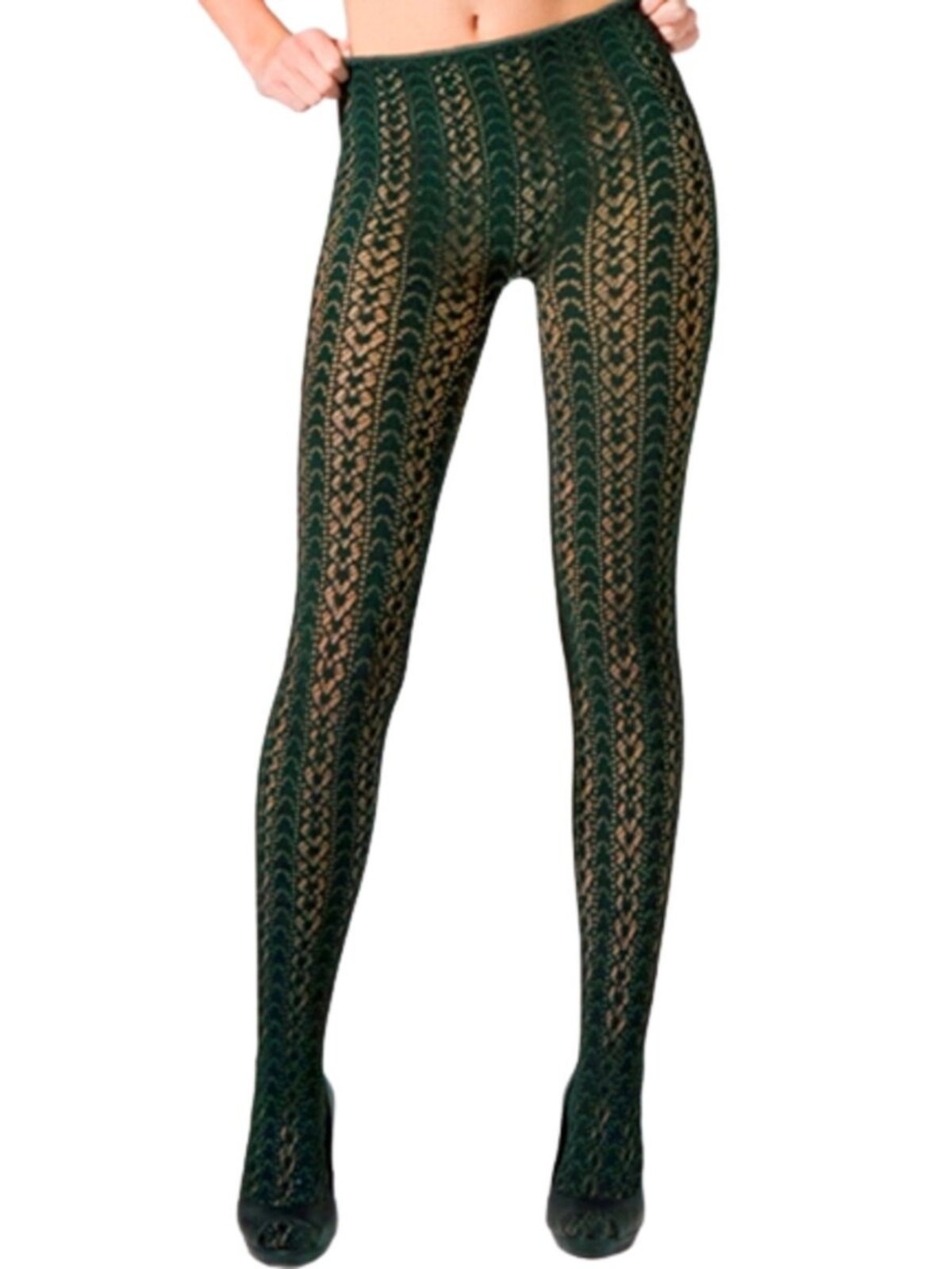 Meia Calça Fio 40 Rendada Trifil 6012 Verde