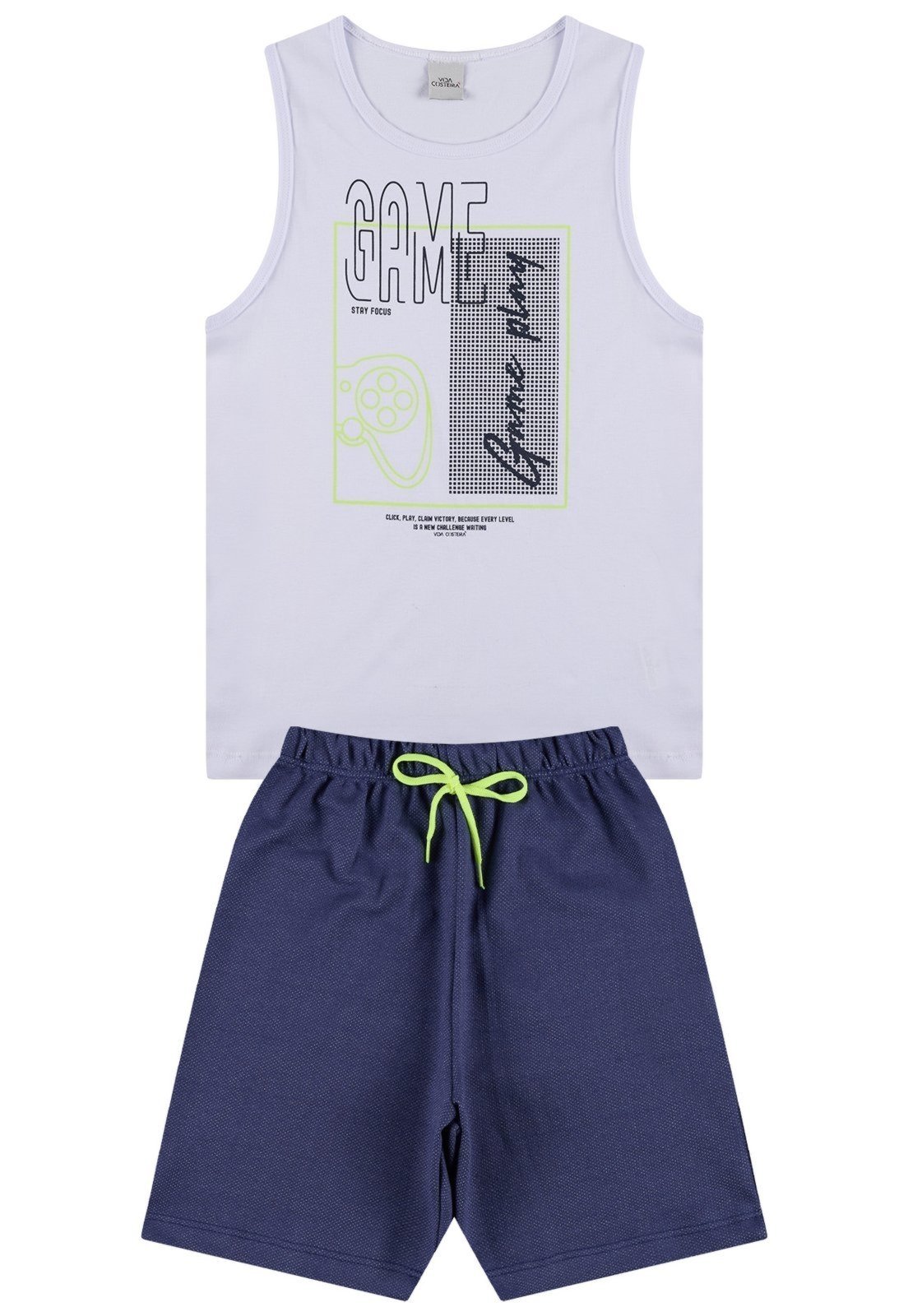 Vista 3 Infantil - Conjunto Regata Web Game VIDA COSTEIRA branco VIDA COSTEIRA branco