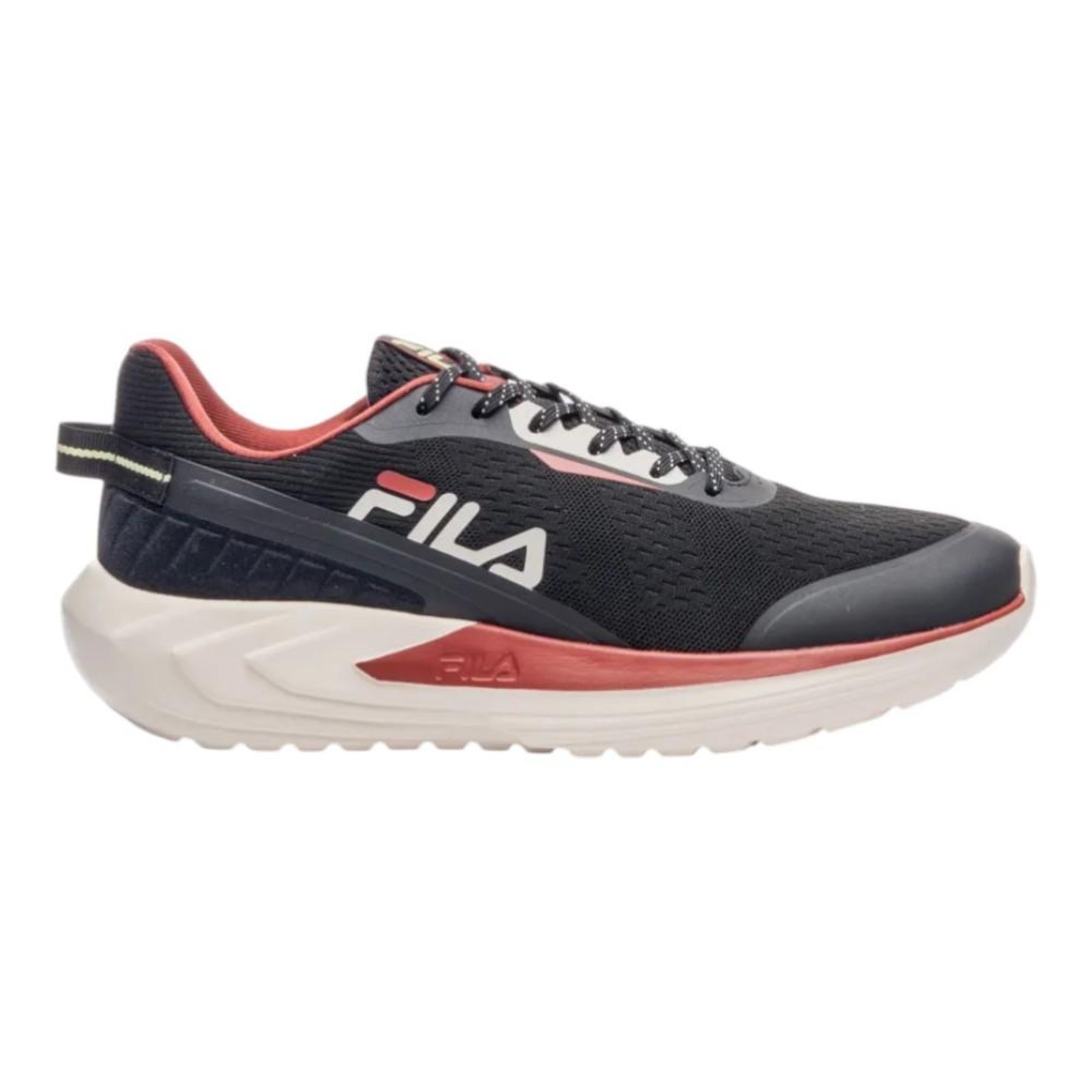Tênis Fila Diffusion Masculino Preto e Vermelho Preto