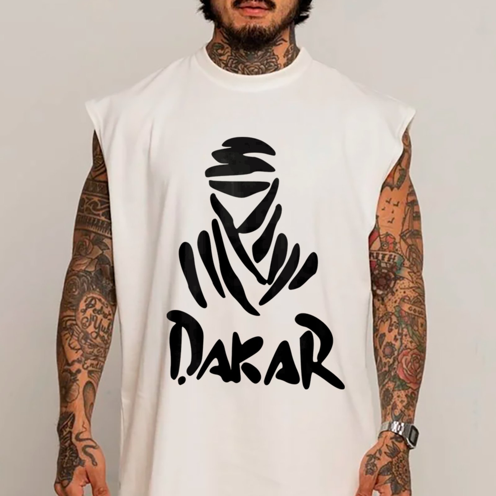 Camiseta Regata Machão Off Road Dakar Aventura Streetwear Branco
