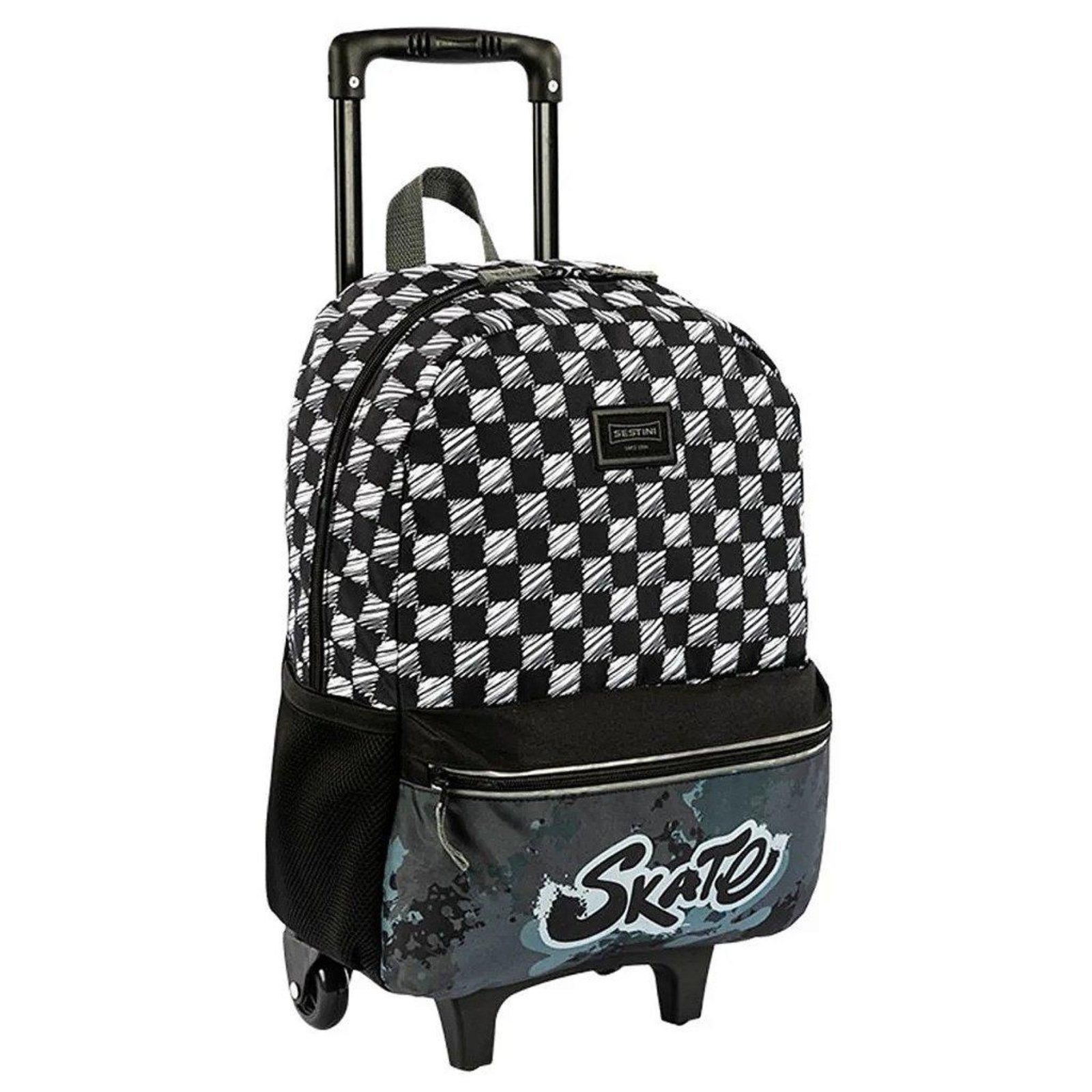 Vista 3 Infantil - Mochila Sestini com Rodinhas Grande Sestini Skate Colorido incolor Sestini incolor