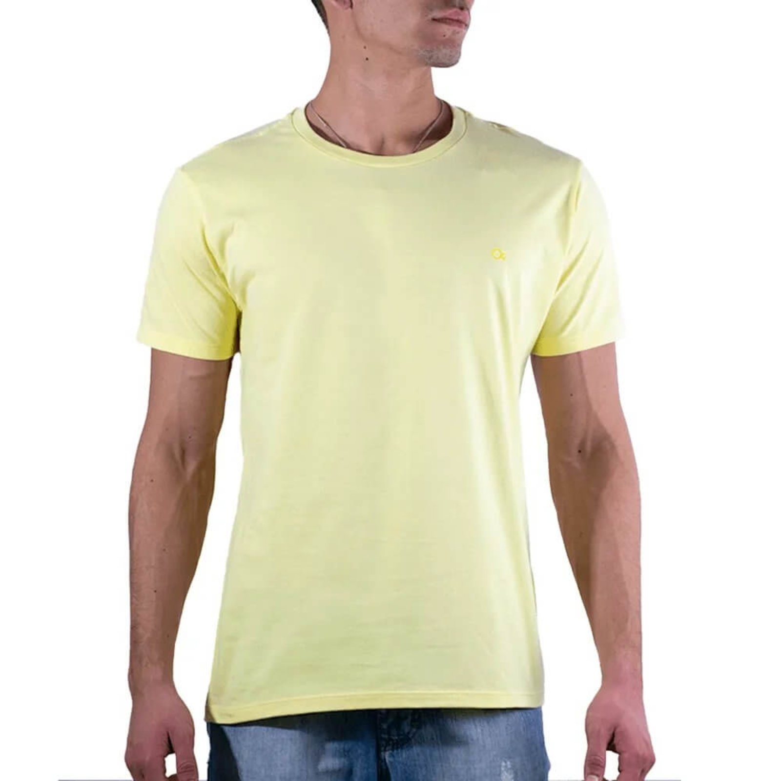 Camiseta Ogochi Manga Curta Básica Masculina 6001001 Amarela
