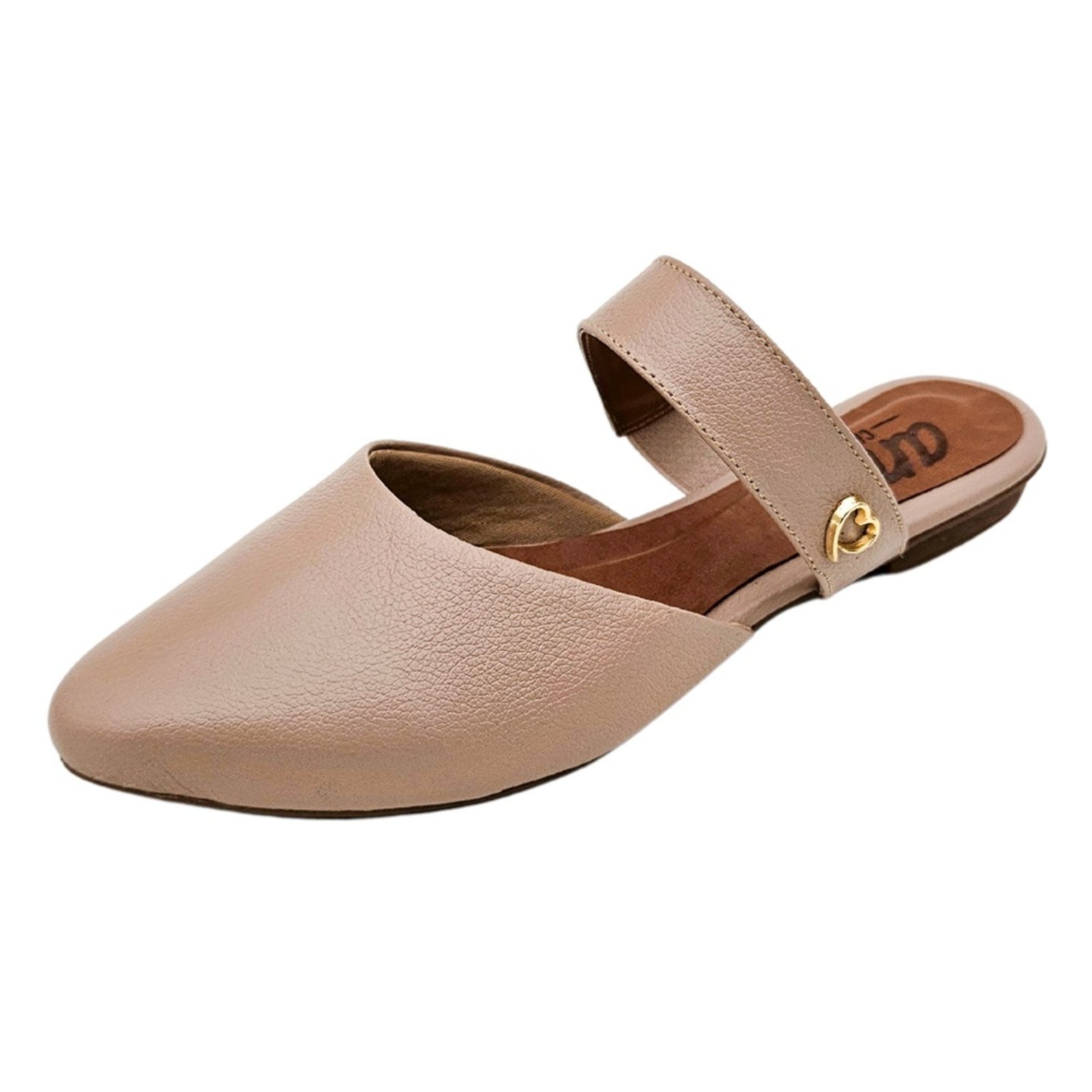 Mule em Couro Amo Calçados Vivian Nude