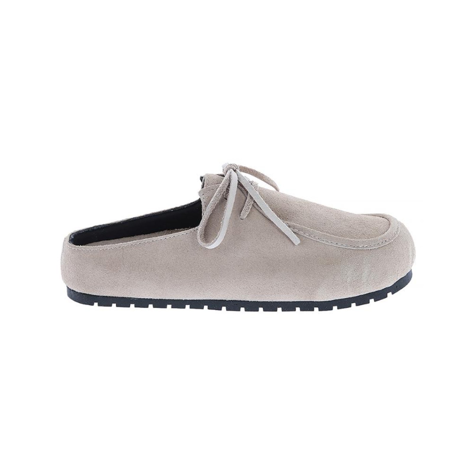 Vista 2 Sandy - Mule Feminino Camurça de Couro Legítimo Damannu Shoes bege Damannu Shoes bege