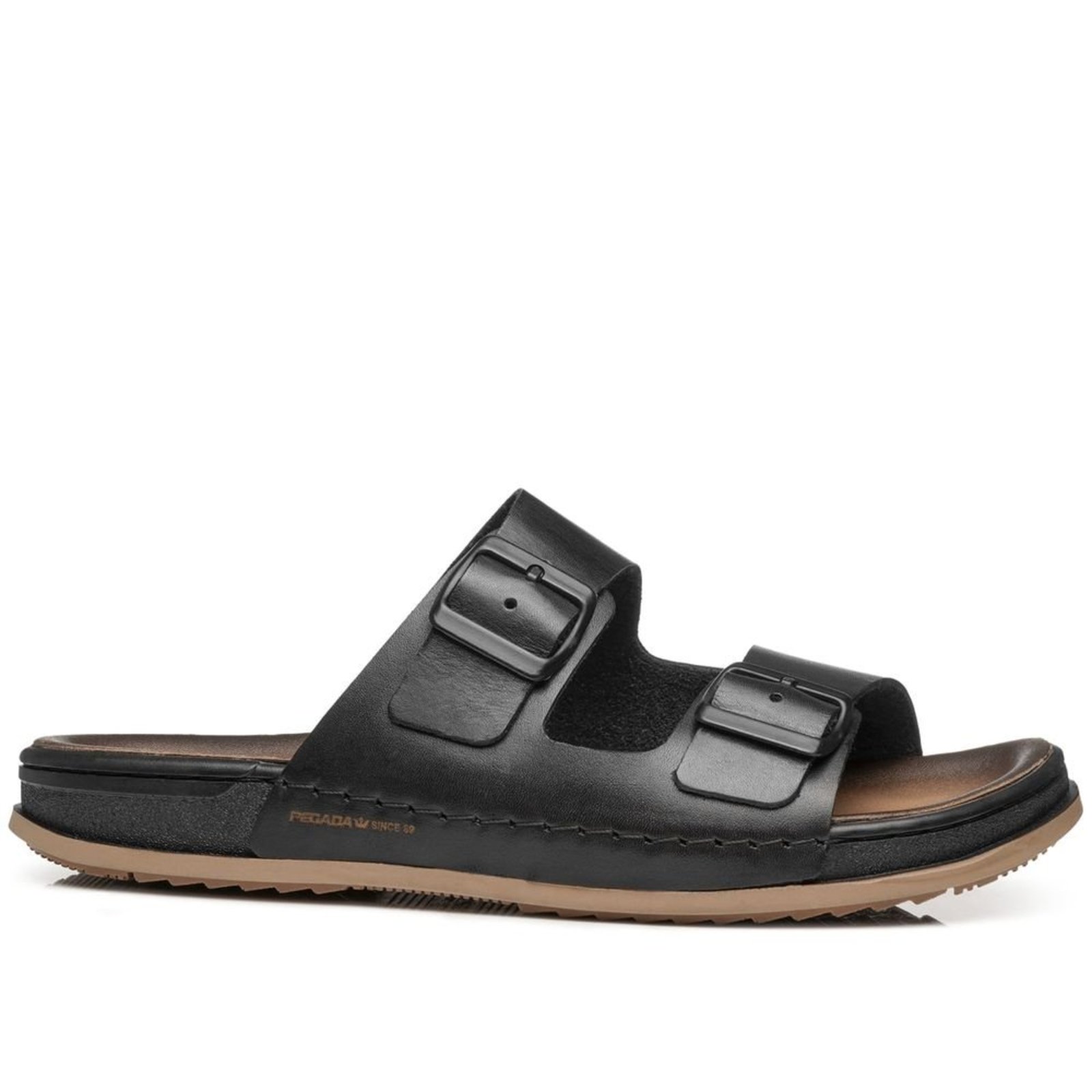 Chinelo Pegada Masculino em Couro Preto 134851-03 Chinelo Pegada Masculino em Couro Preto 134851-03 40