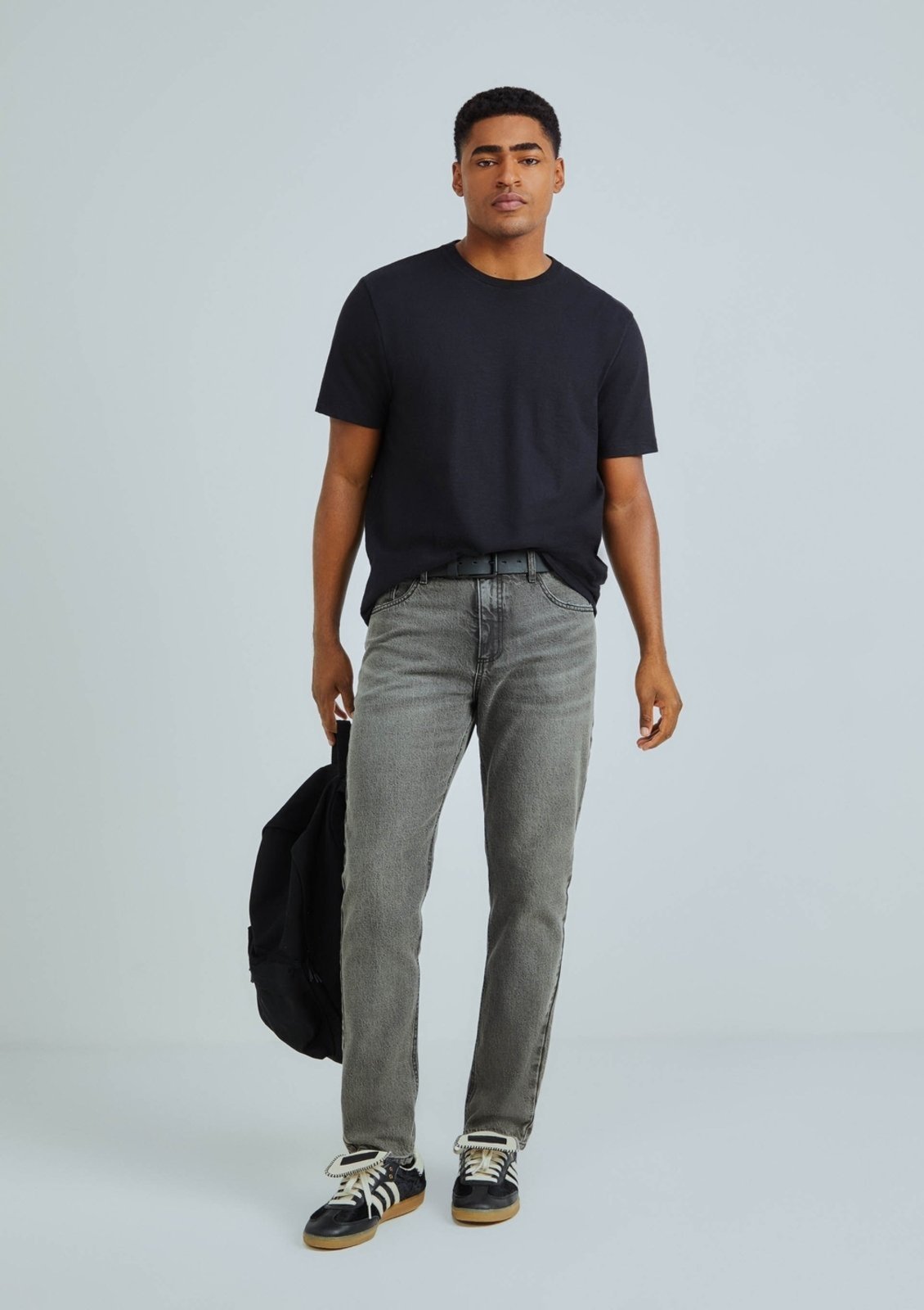 Vista 3 Camiseta Masculina Comfort Em Malha Flamê Hering preto Hering preto