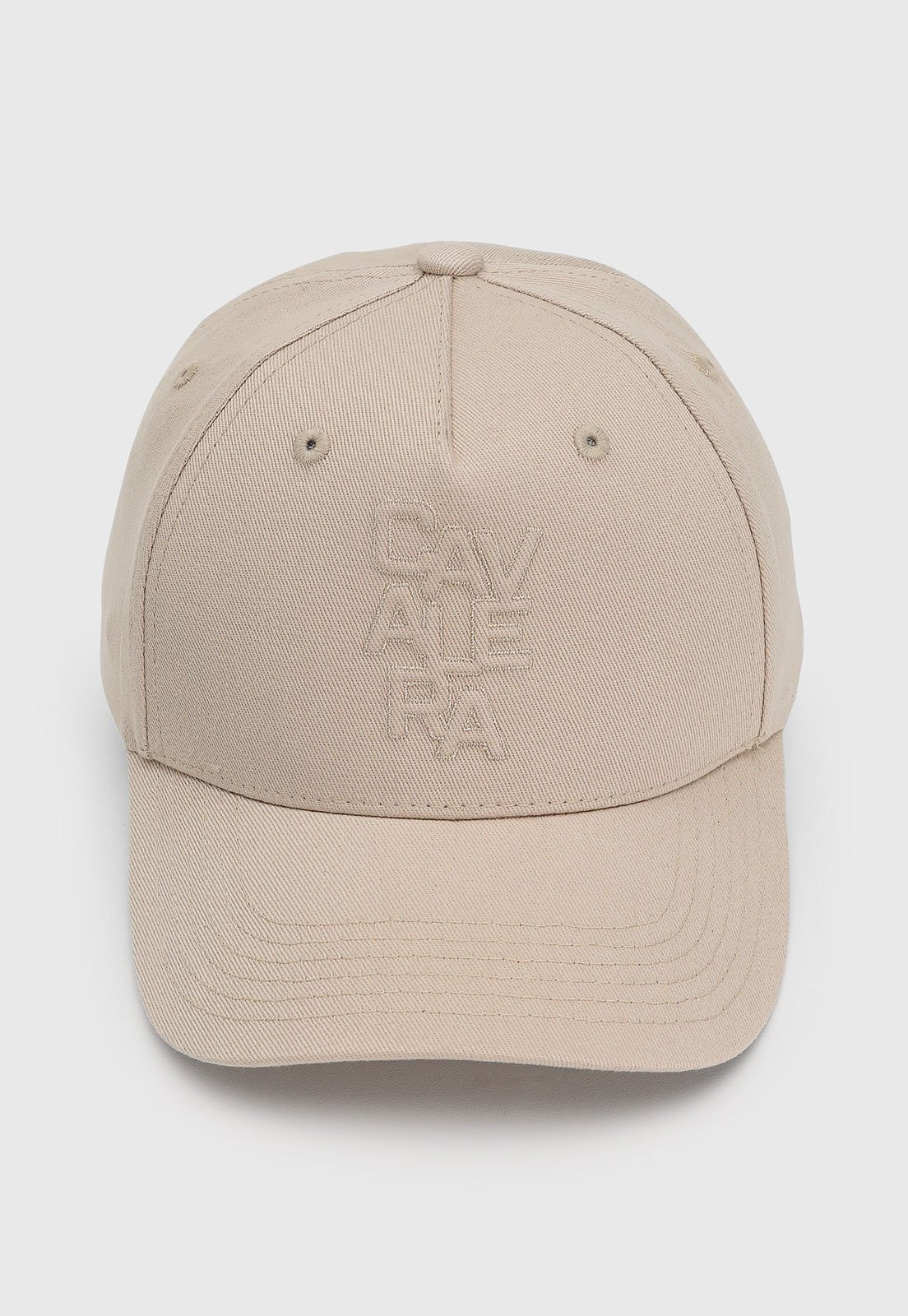 Boné Masculino Cavalera Aba Curva Logo Bordada Bege