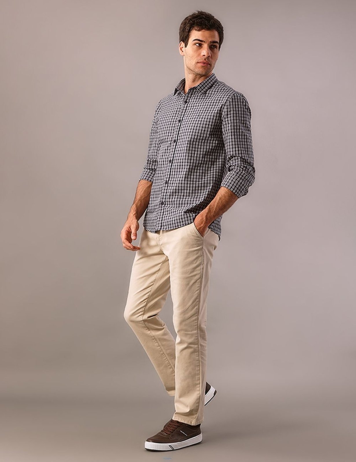 Calça Color Slim Chino - Caqui Claro Calvin Klein Jeans
