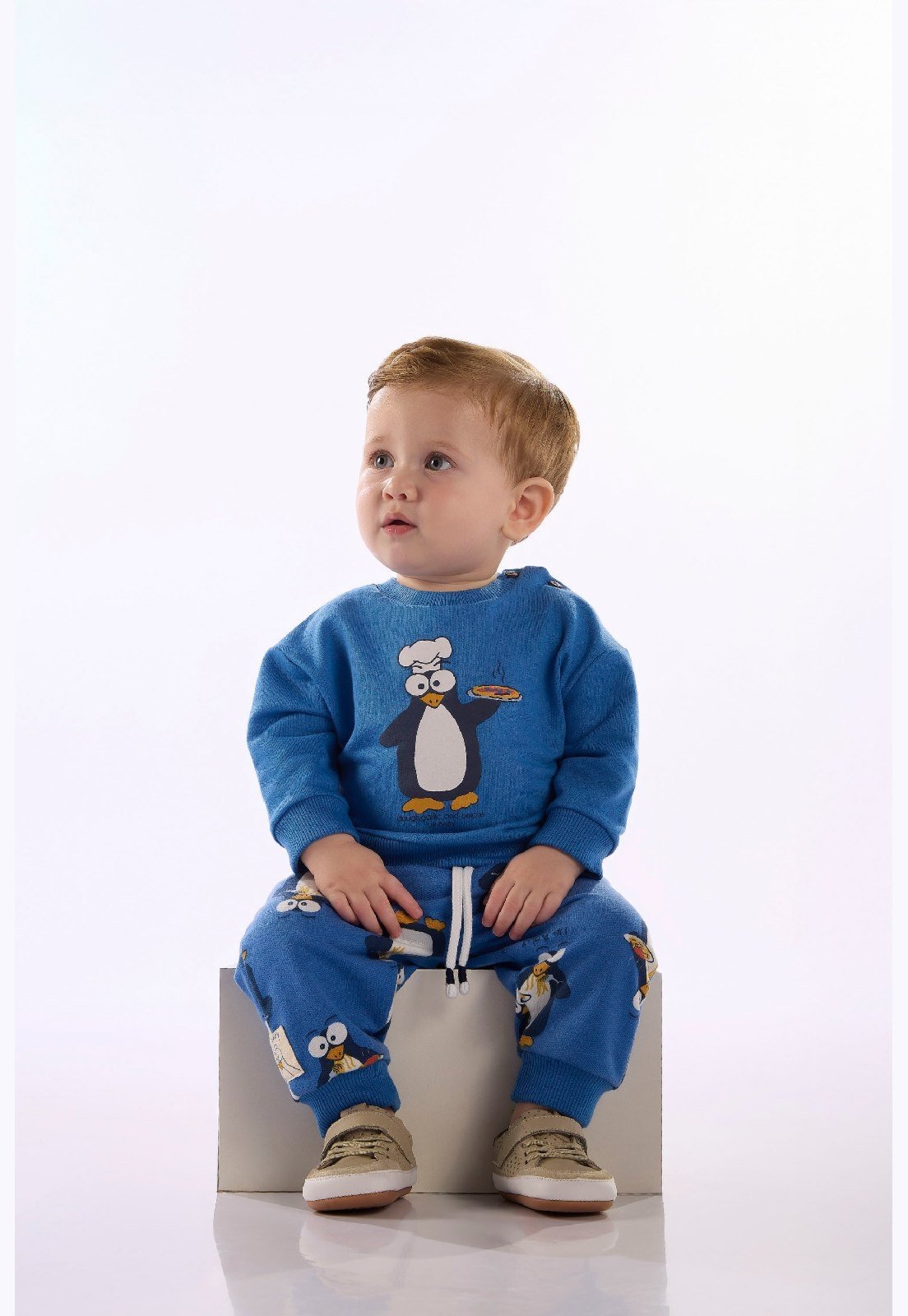 Infantil - Conjunto Moletom Puff Up Baby Azul