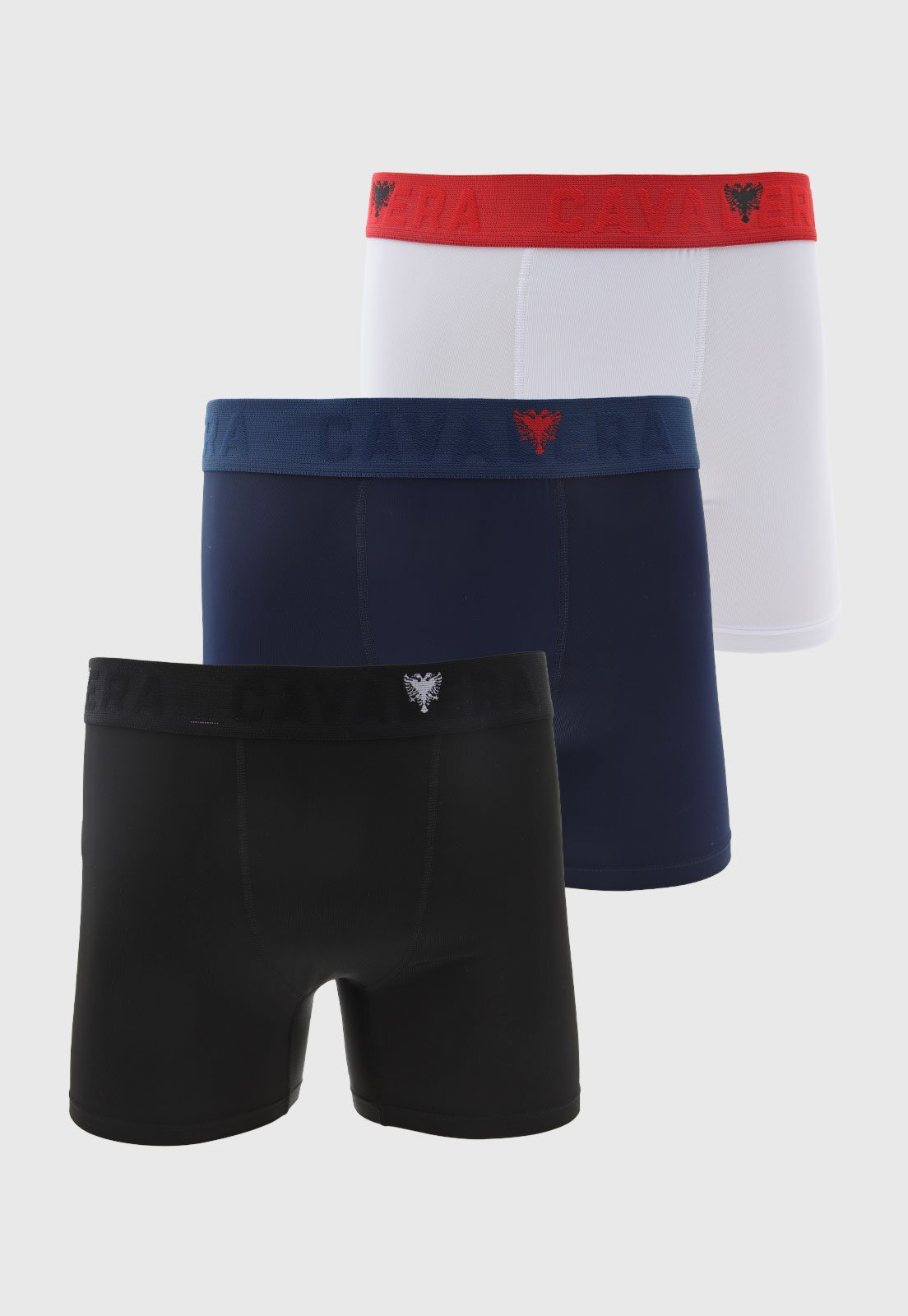 Kit 3 Cuecas Masculinas Cavalera Boxer Preta