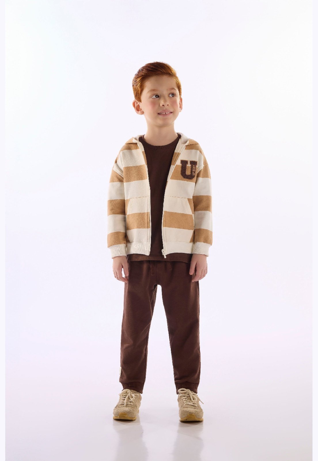 Infantil - Conjunto Jaqueta Calça Molecotton Up Baby Bege