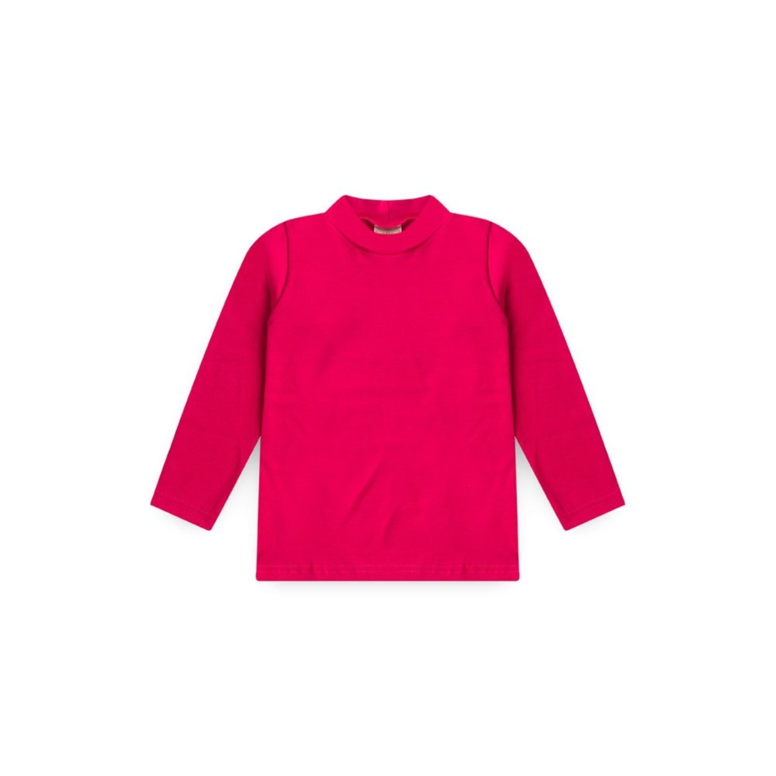 Infantil - Blusa Inverno Menina Pink Manga Longa e Gola Alta em Cotton
