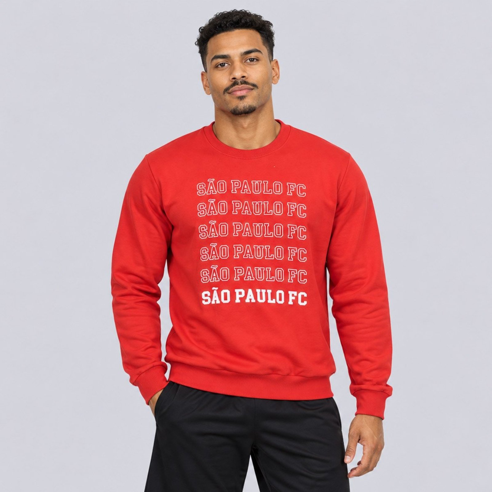 Moletom São Paulo Repeat Vermelho