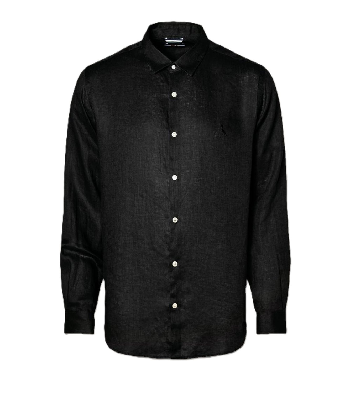 Vista 2 Camisa Linho Básico Reserva preto Reserva preto