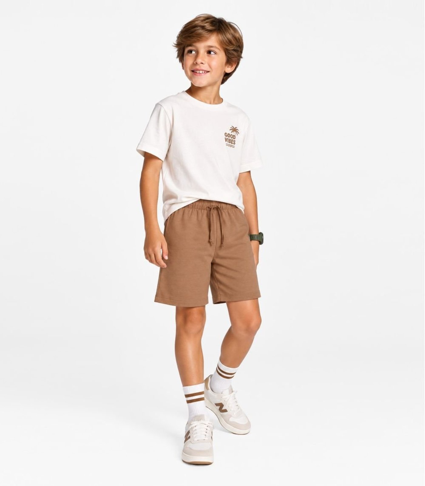 Infantil - Bermuda Verão Masculina Select Marrom