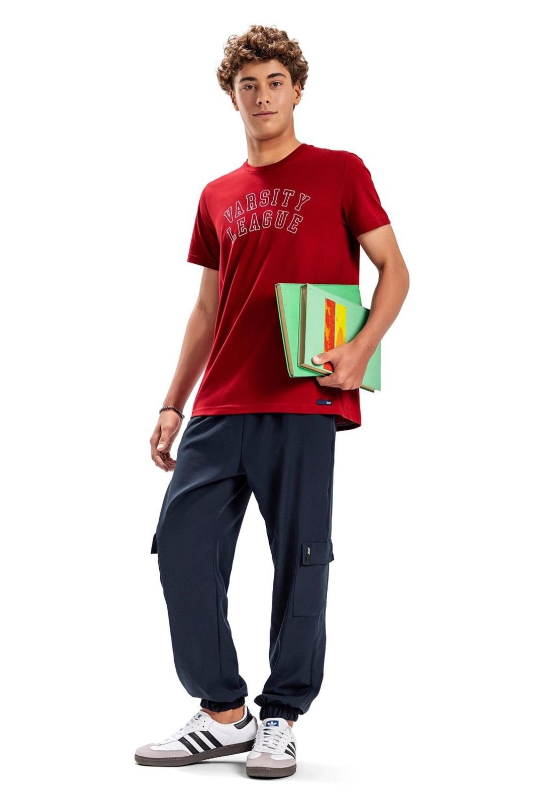 Infantil - Calça Juvenil Menino Cargo Elian Beats Azul