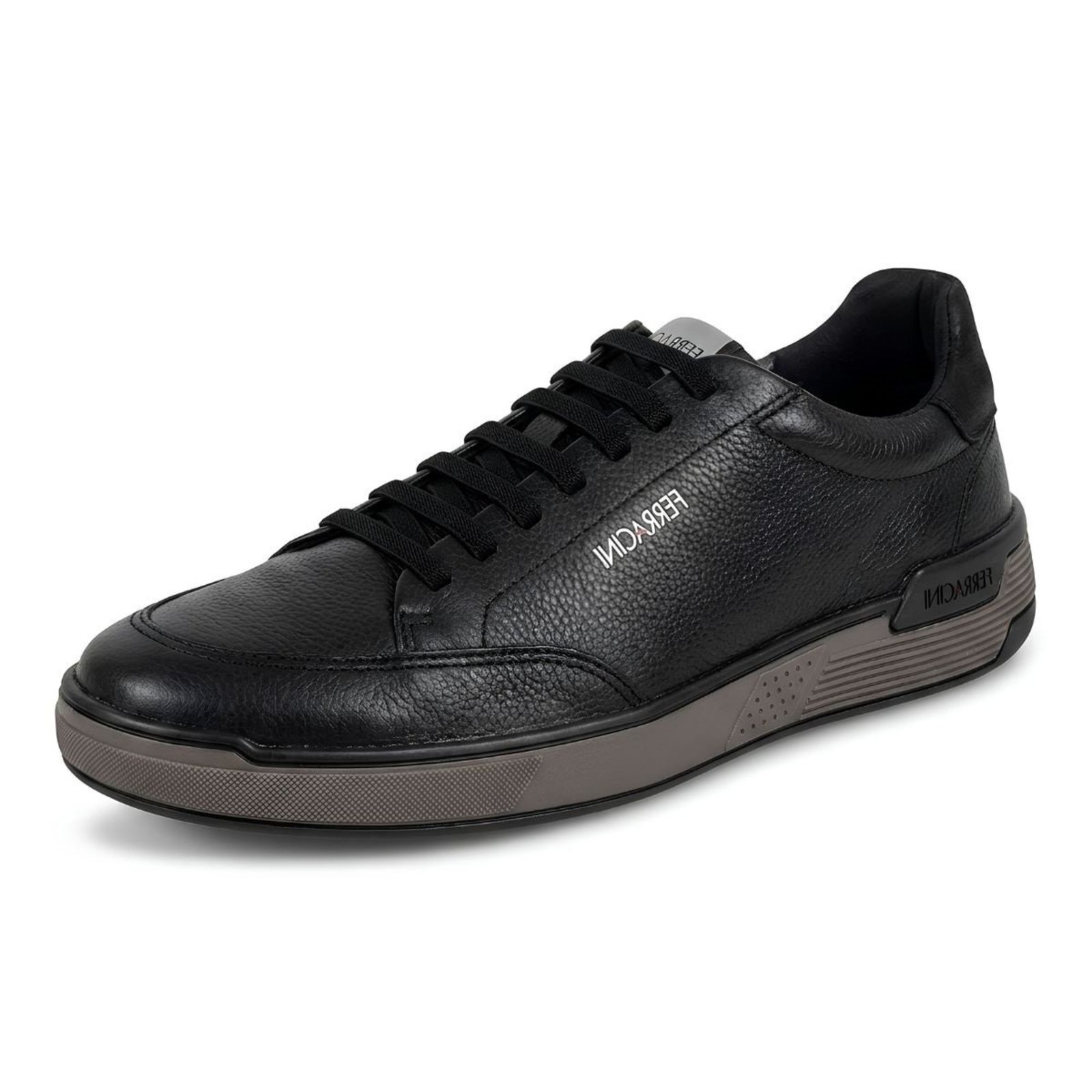 Sapatênis Masculino Couro Casual Preto