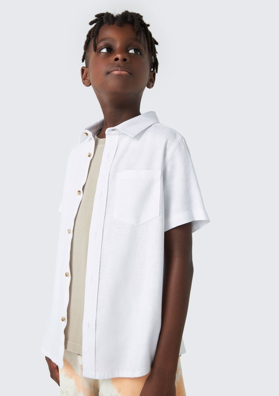 Infantil - Camisa Menino Manga Curta Com Linho Hering
