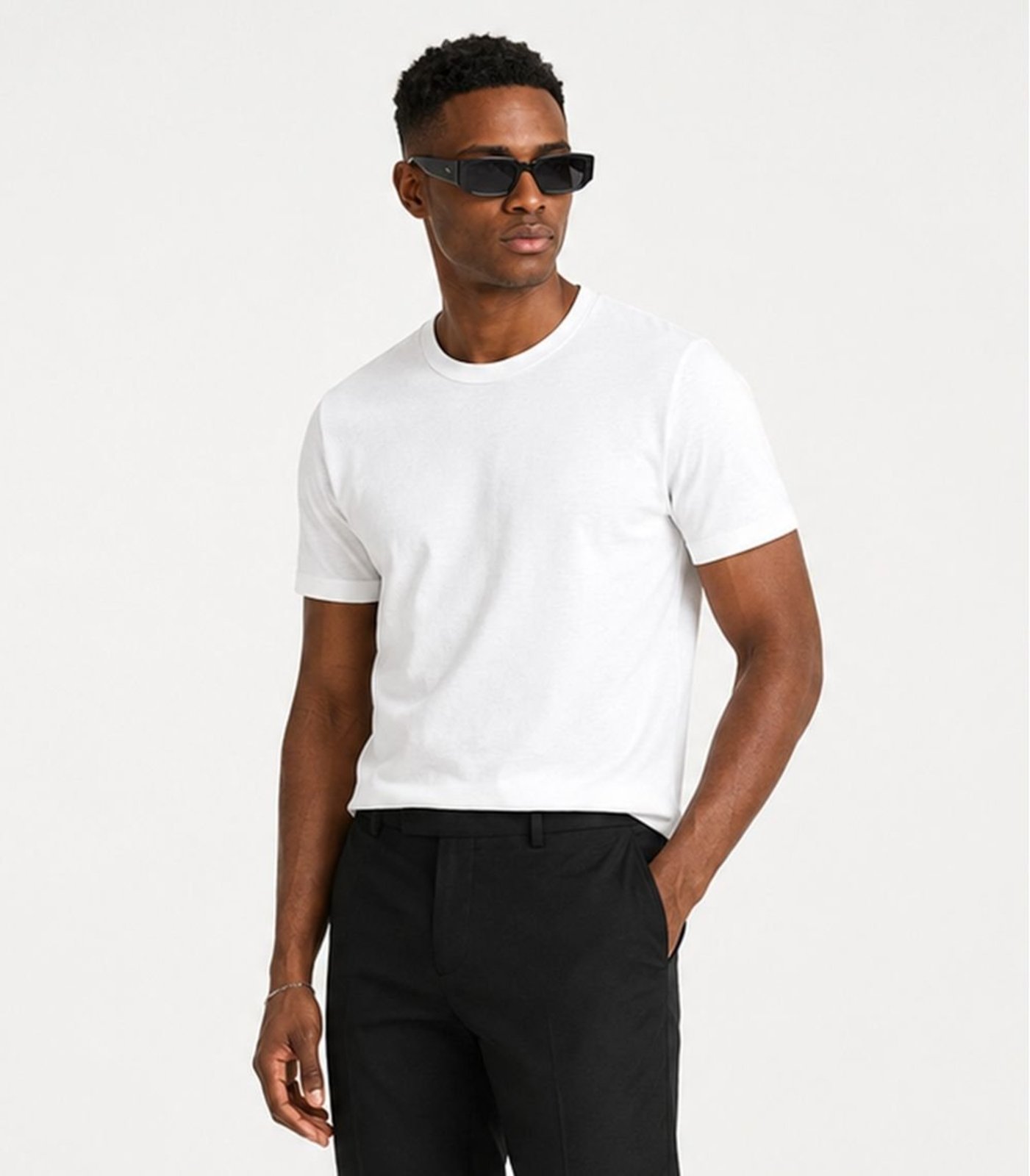 Camiseta Masculina Básica Manga Curta Select Branco