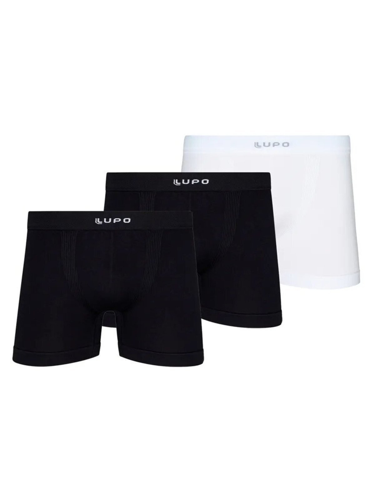 Kit com 3 Cuecas Boxer Lupo 661-001 Branco