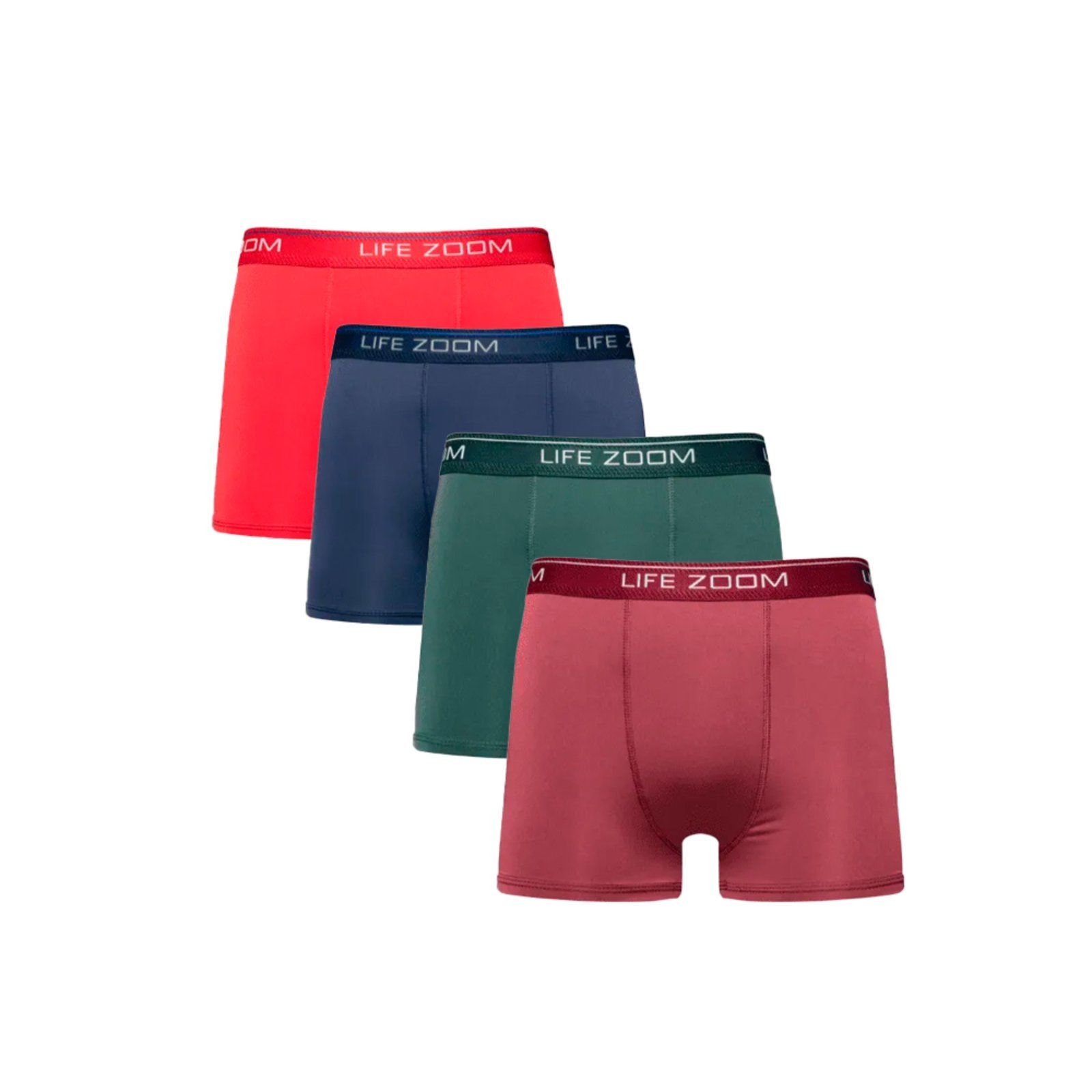 Kit 4 Cuecas Life Zoom Boxer Adulto Microfibra