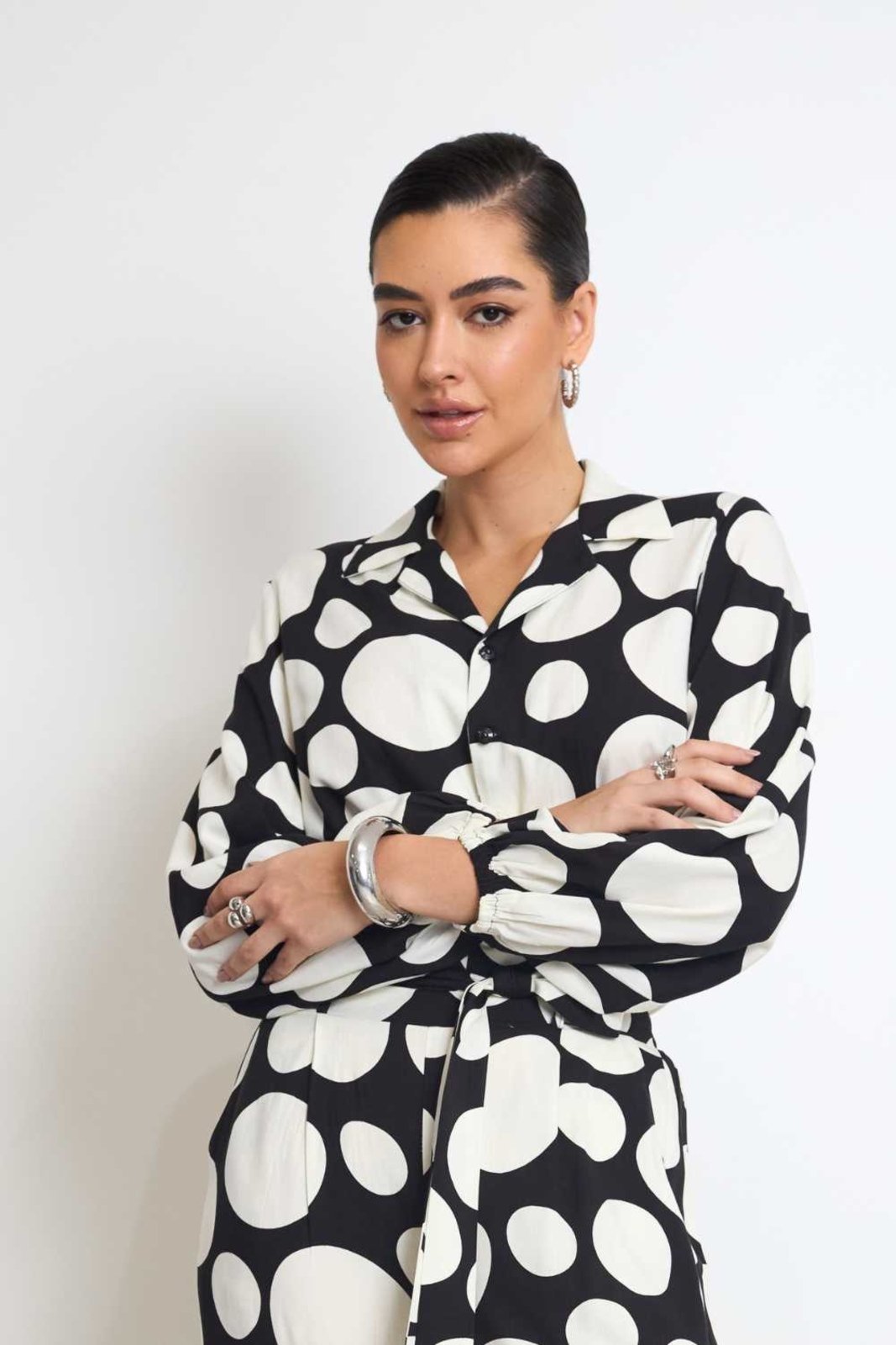 Camisa Vanibele Viscose Poá