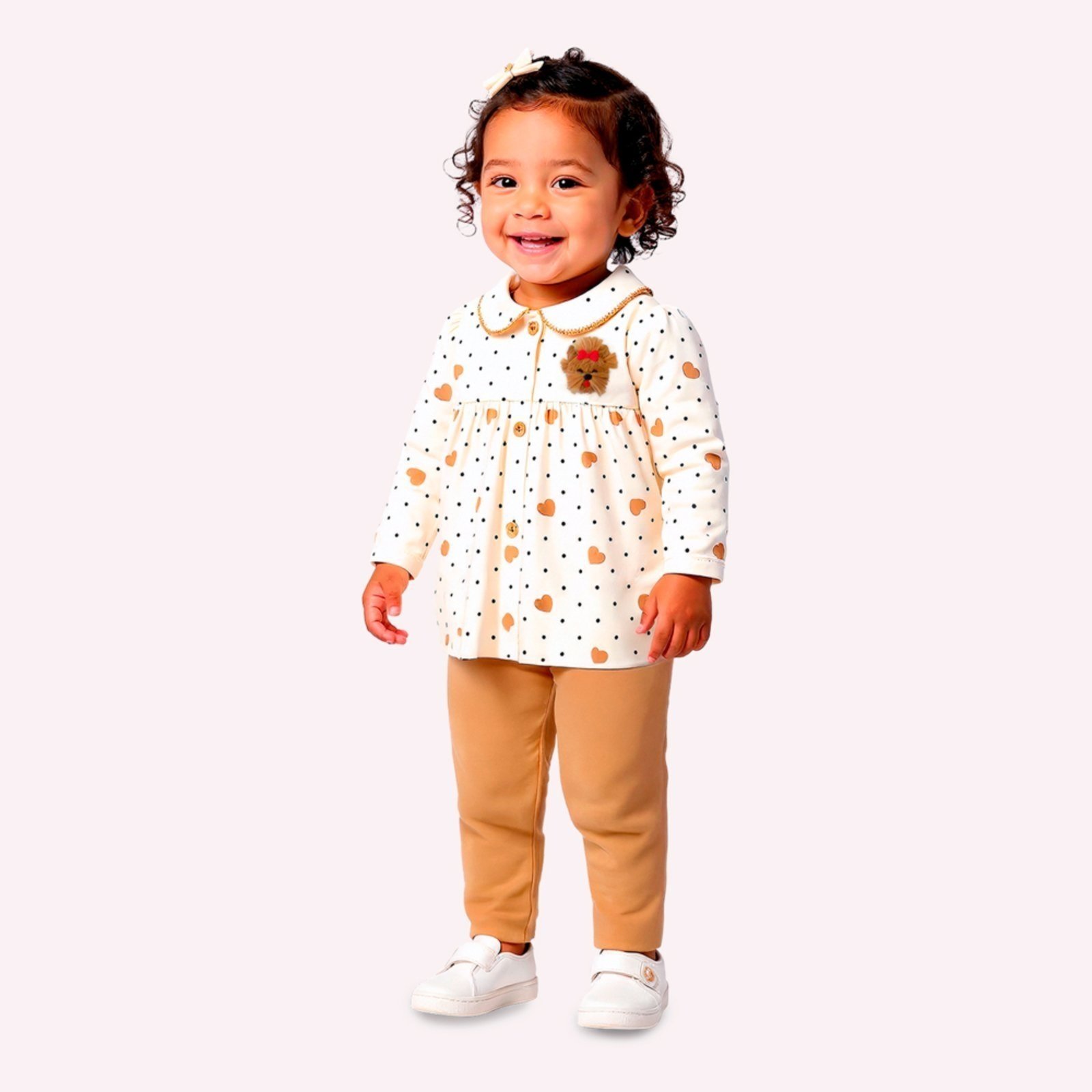 Infantil - Conjunto Menina Corações Kyly