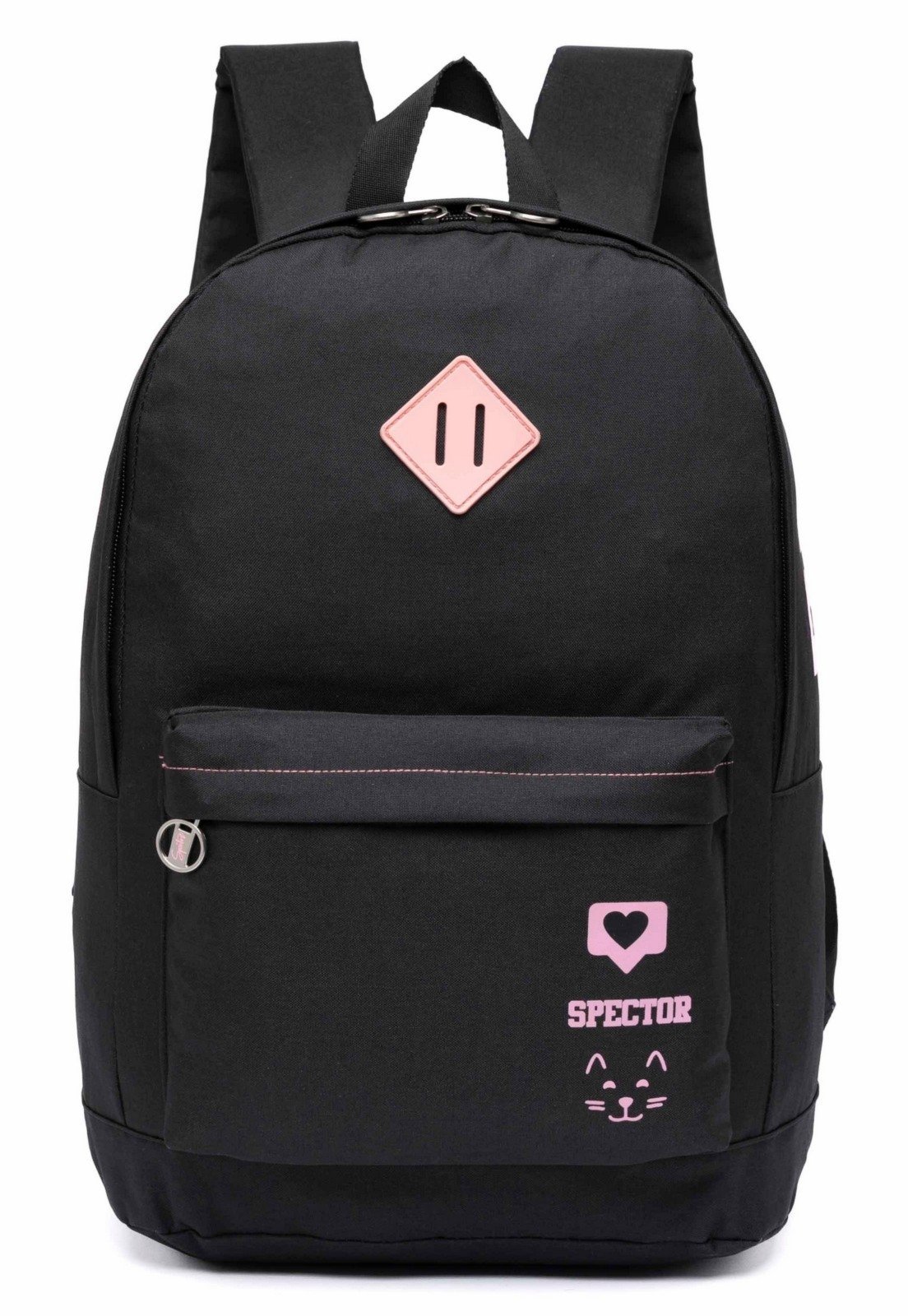 Vista 2 Infantil - Mochila Spector Escolar Passeio Casual Menina Juvenil Espaçosa Resistente preto Spector preto