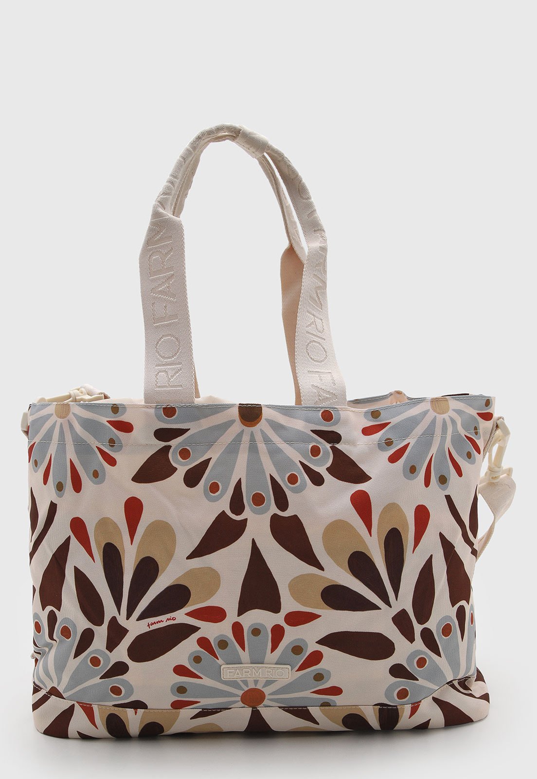 Bolsa FARM Carioca Florejo Estampa Floral Off-White