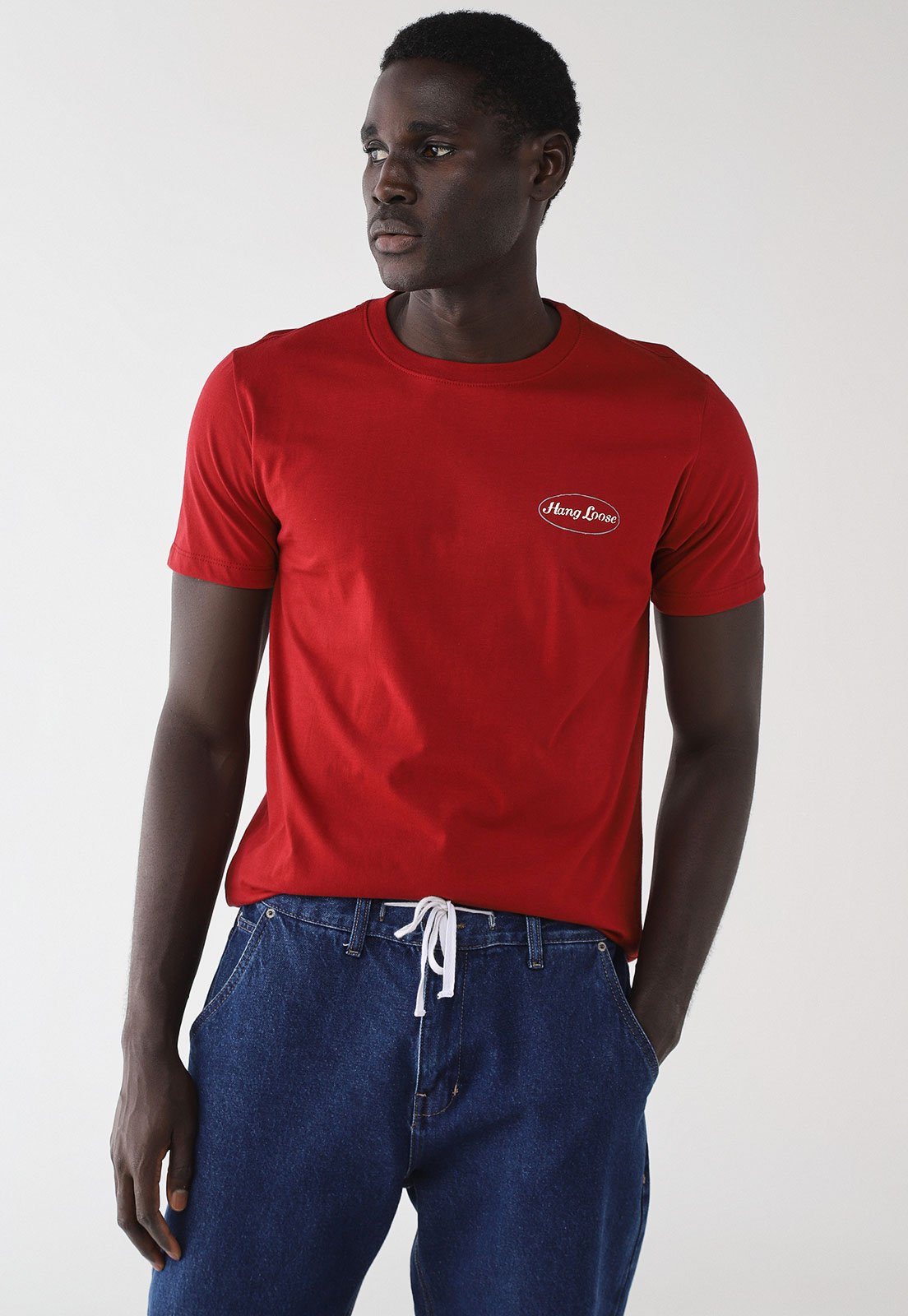 Camiseta Masculina Hang Loose Silk MC Cali Vermelha