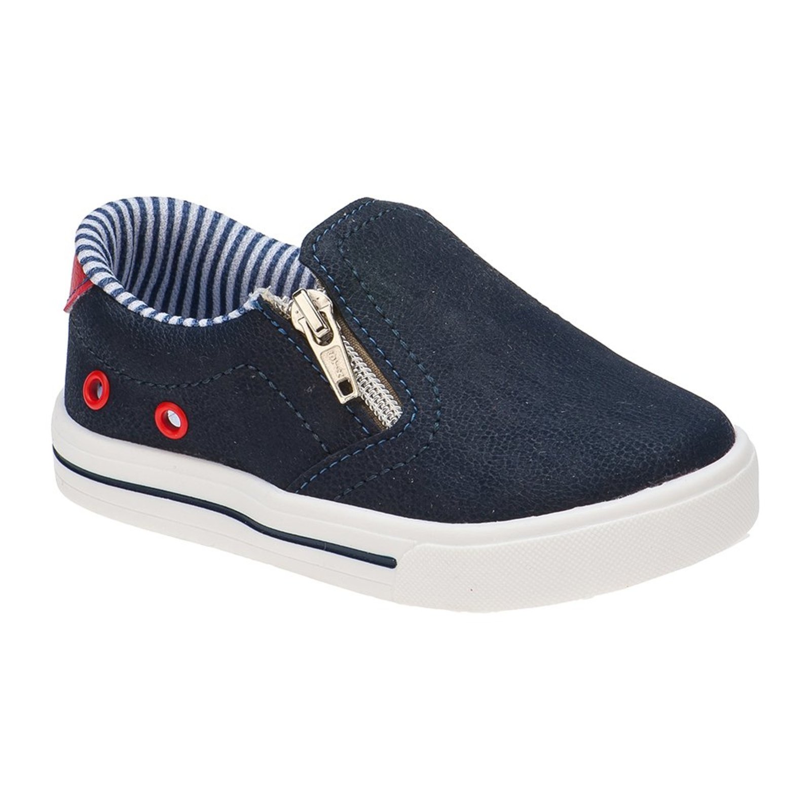 Infantil - Tênis Menino Slip on Iate Zíper Elástico 22337 Pequito