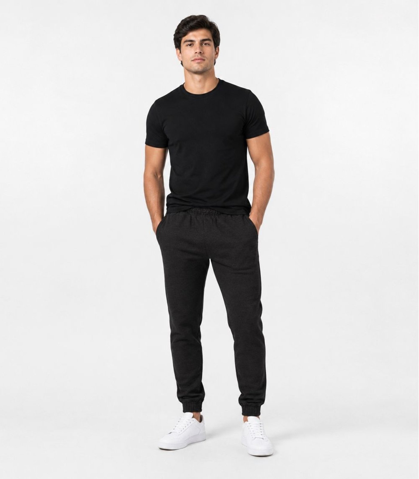 Calça Jooger Masculina Moletom Peluciado Select Preto