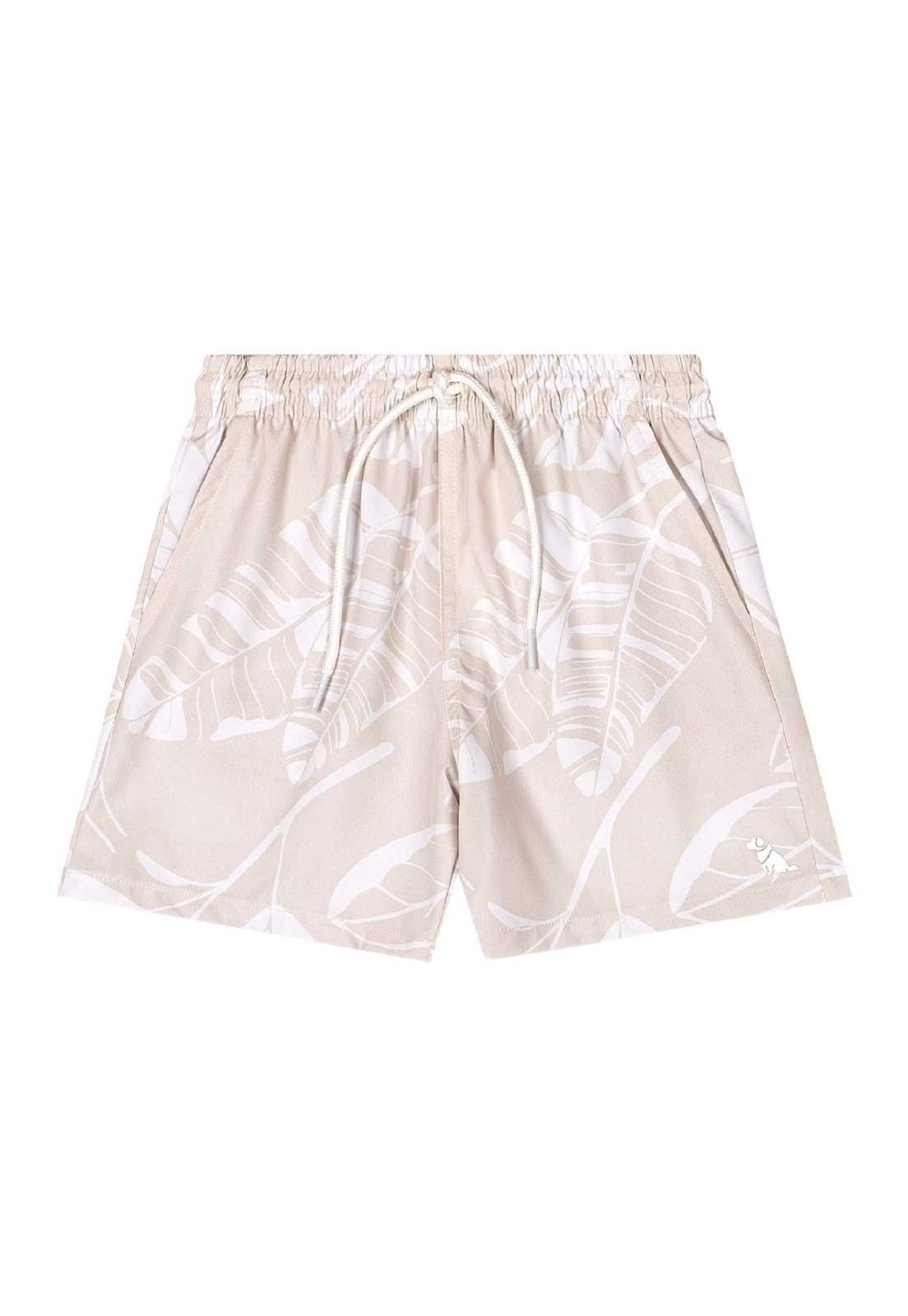 Infantil – Bermuda Boxer em Microfibra Quimby Bege