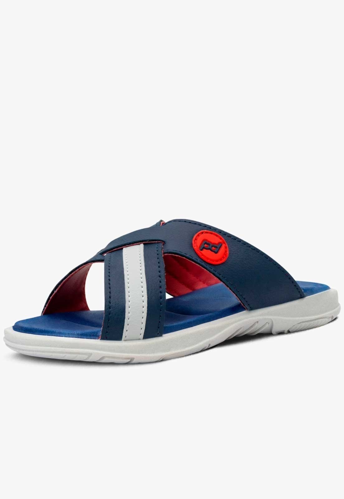 Infantil – Chinelo Tiras Cruzadas Masculino Pópidi Menino Marinho