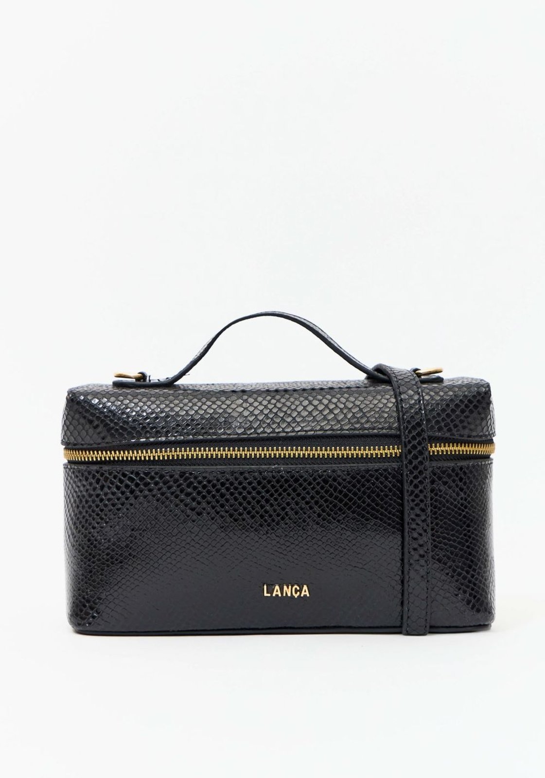 Bolsa Tote Couro Cobra Com Enfeite Lança Perfume