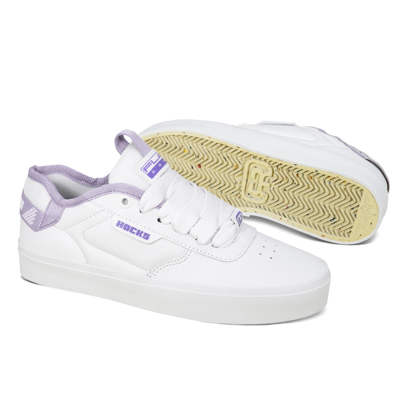 Tênis Hocks Flat Core Lilac Unissex Branco
