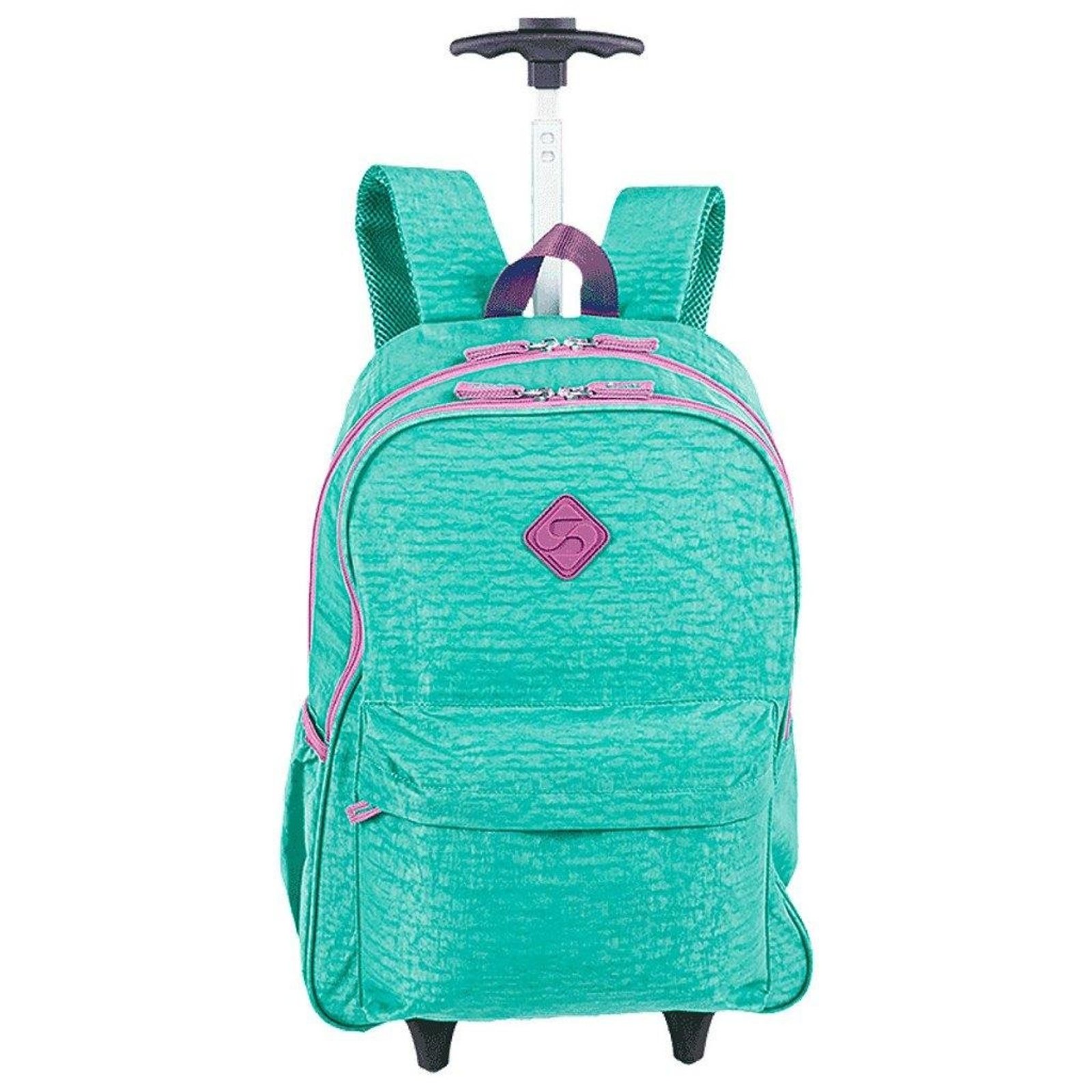 Infantil - Mochila Sestini com Rodinhas Rollingg Crinkle Azul Turquesa