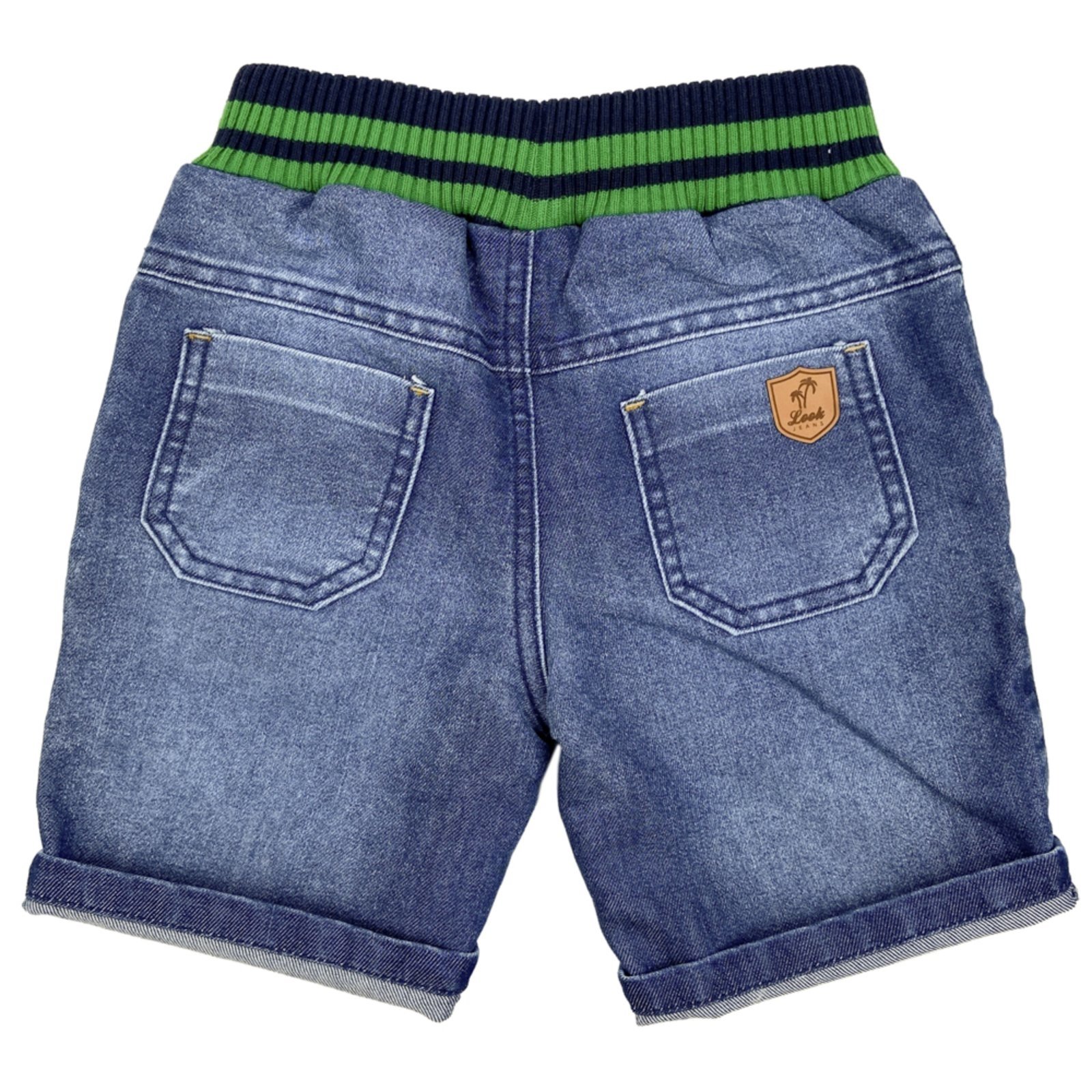 Vista 3 Infantil - Shorts Look Jeans c/ Punho Jeans azul Look Jeans azul